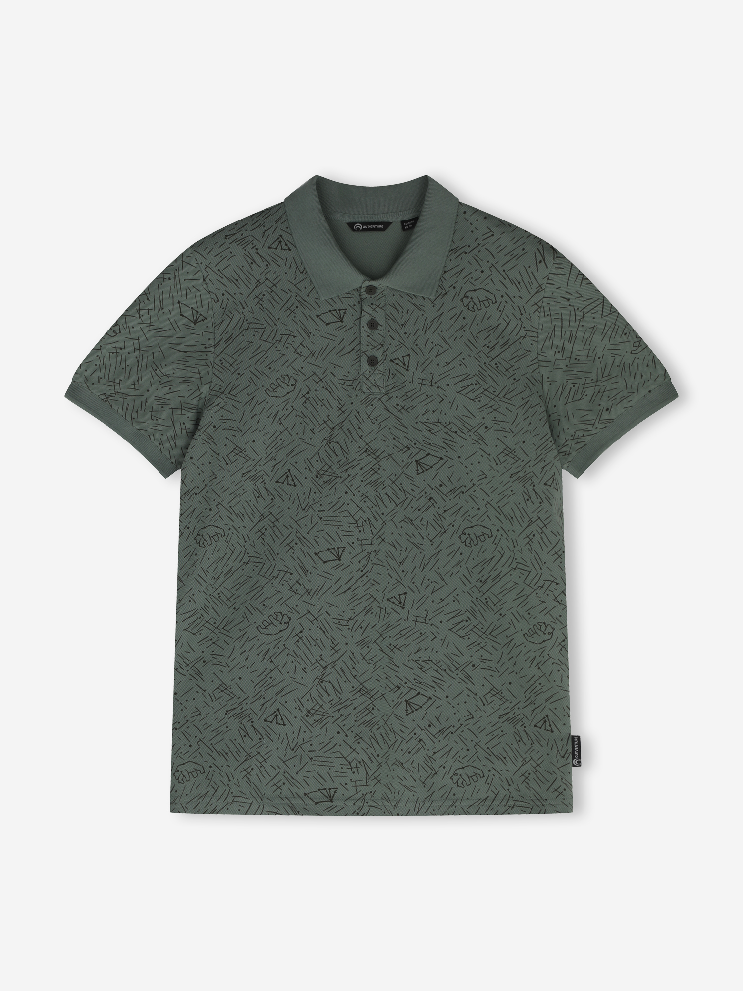 Изображение товара Мужское поло Outventure прямой покрой 100% хлопок лето и всесезонное