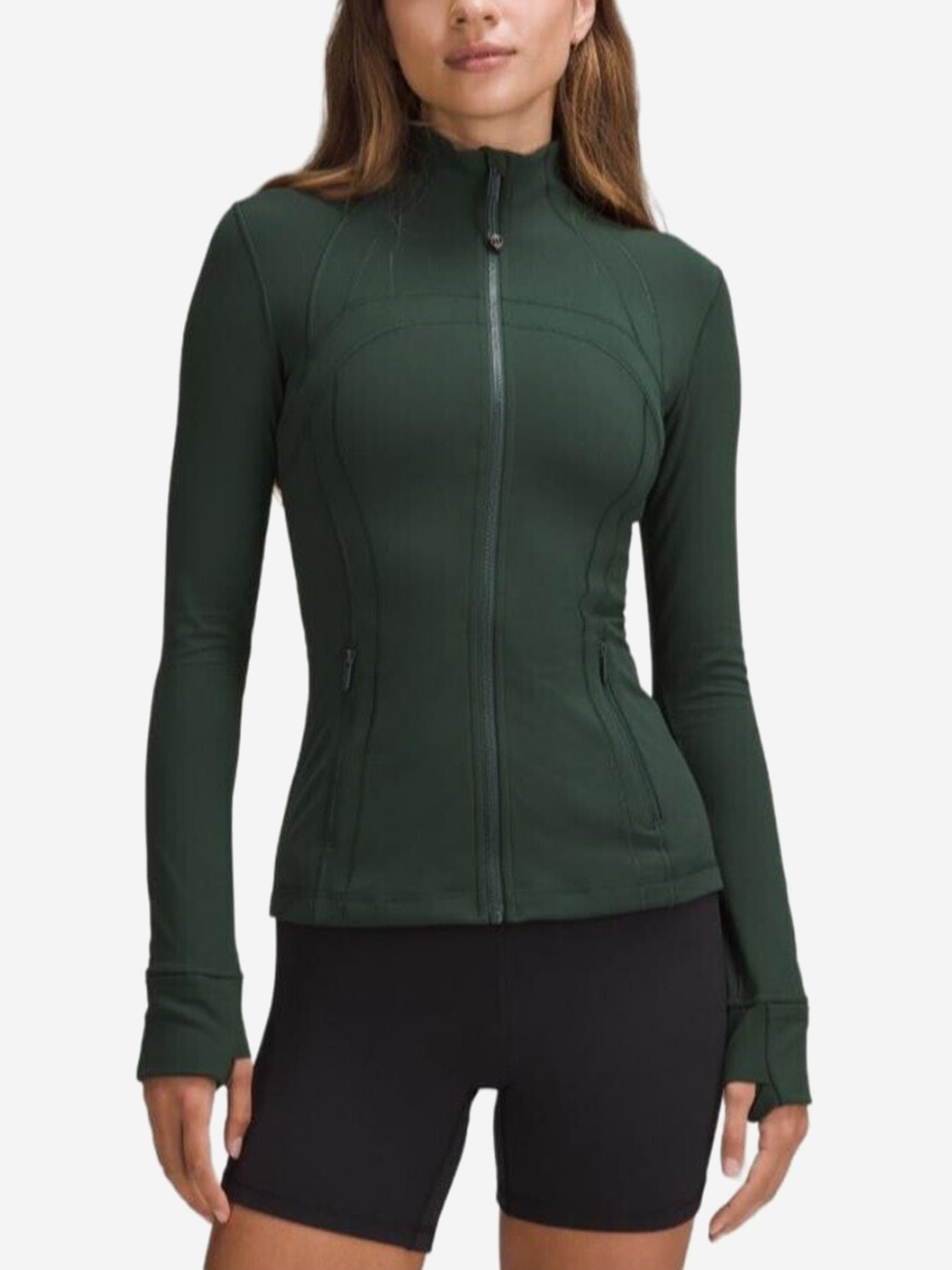 Изображение товара Женская спортивная куртка Lululemon Define Jacket зеленая демисезонная Изображение товара Женская спортивная куртка Lululemon Define Jacket зеленая демисезонная