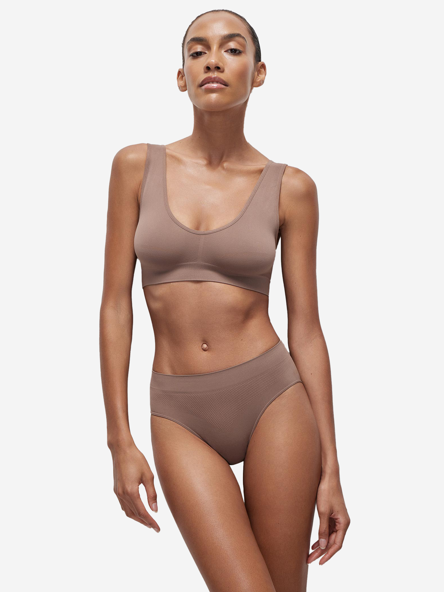 Изображение товара Трусы-слипы со средней посадкой belle you серо-бежевый женские комфортные