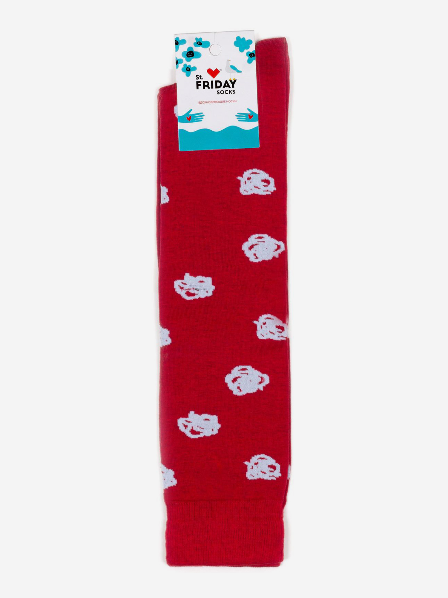 

Гольфы с рисунками St.Friday Socks, Каракули, Красные, Красный