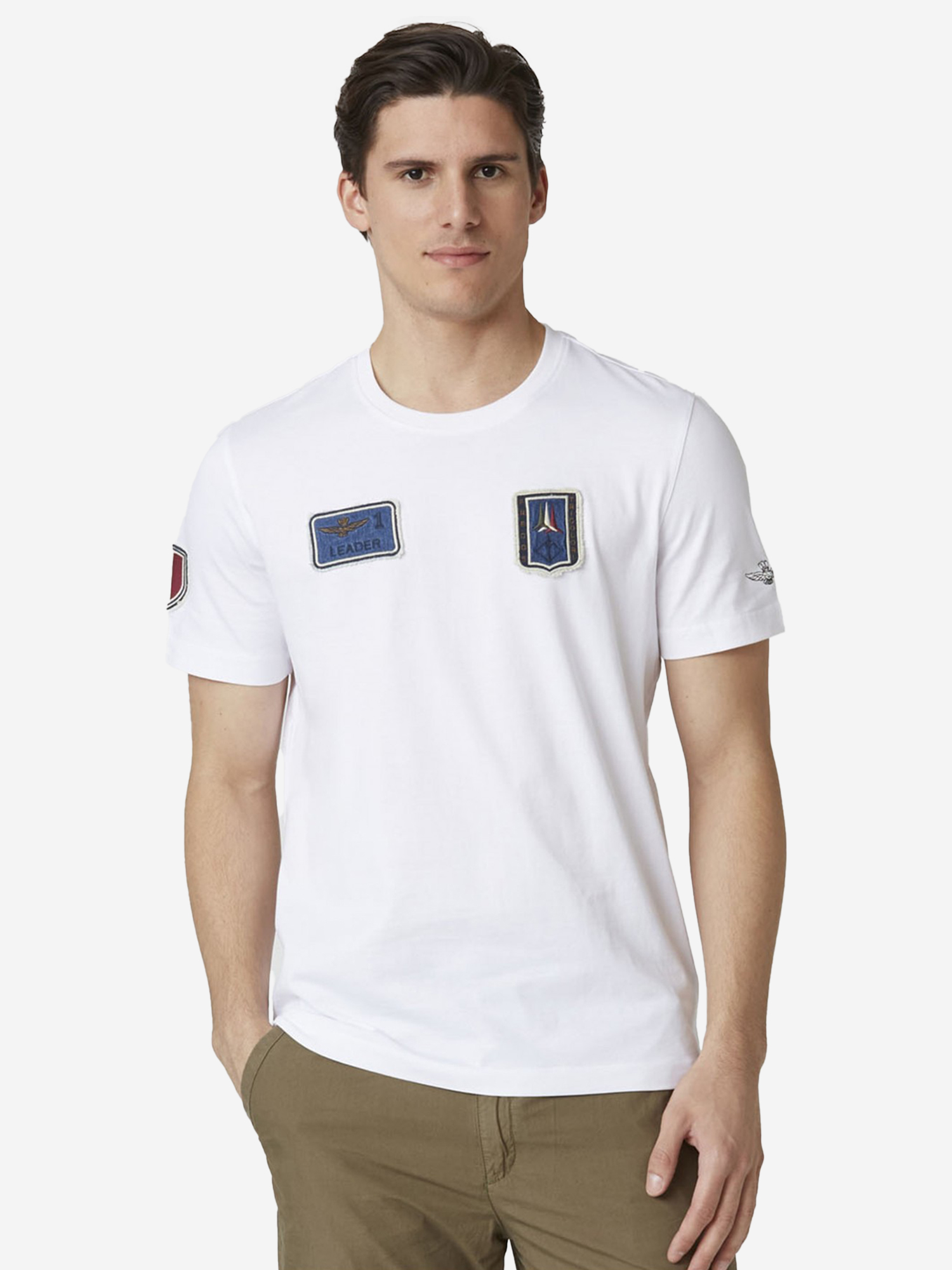 Изображение товара Мужская футболка AERONAUTICA MILITARE с коротким рукавом, натуральный хлопок