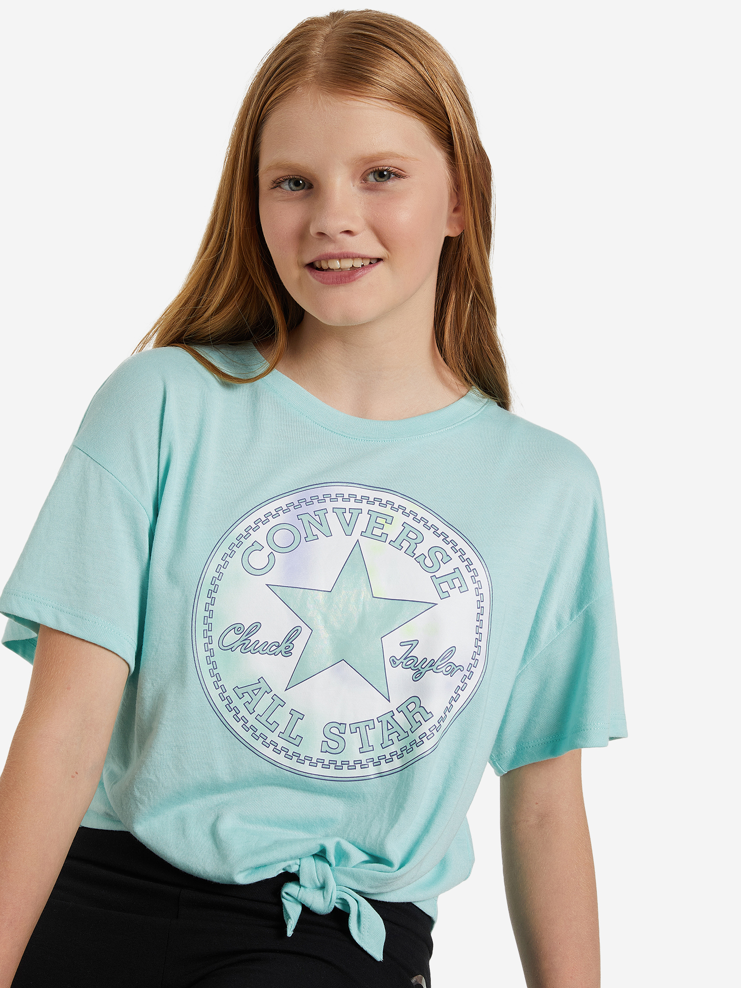 

Футболка для девочек Converse Boxy Graphic, Голубой