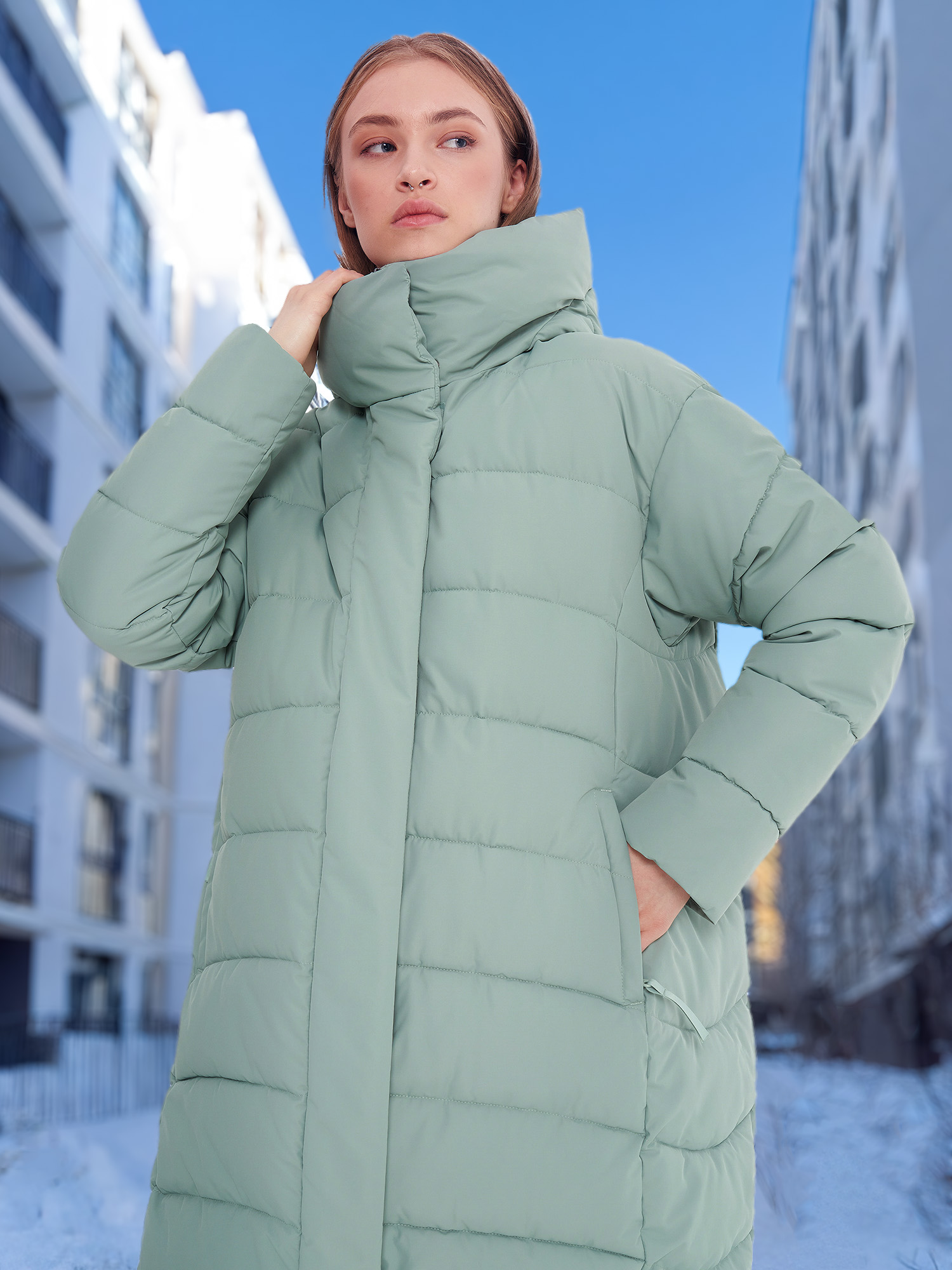 Пуховик женский FILA, Зеленый