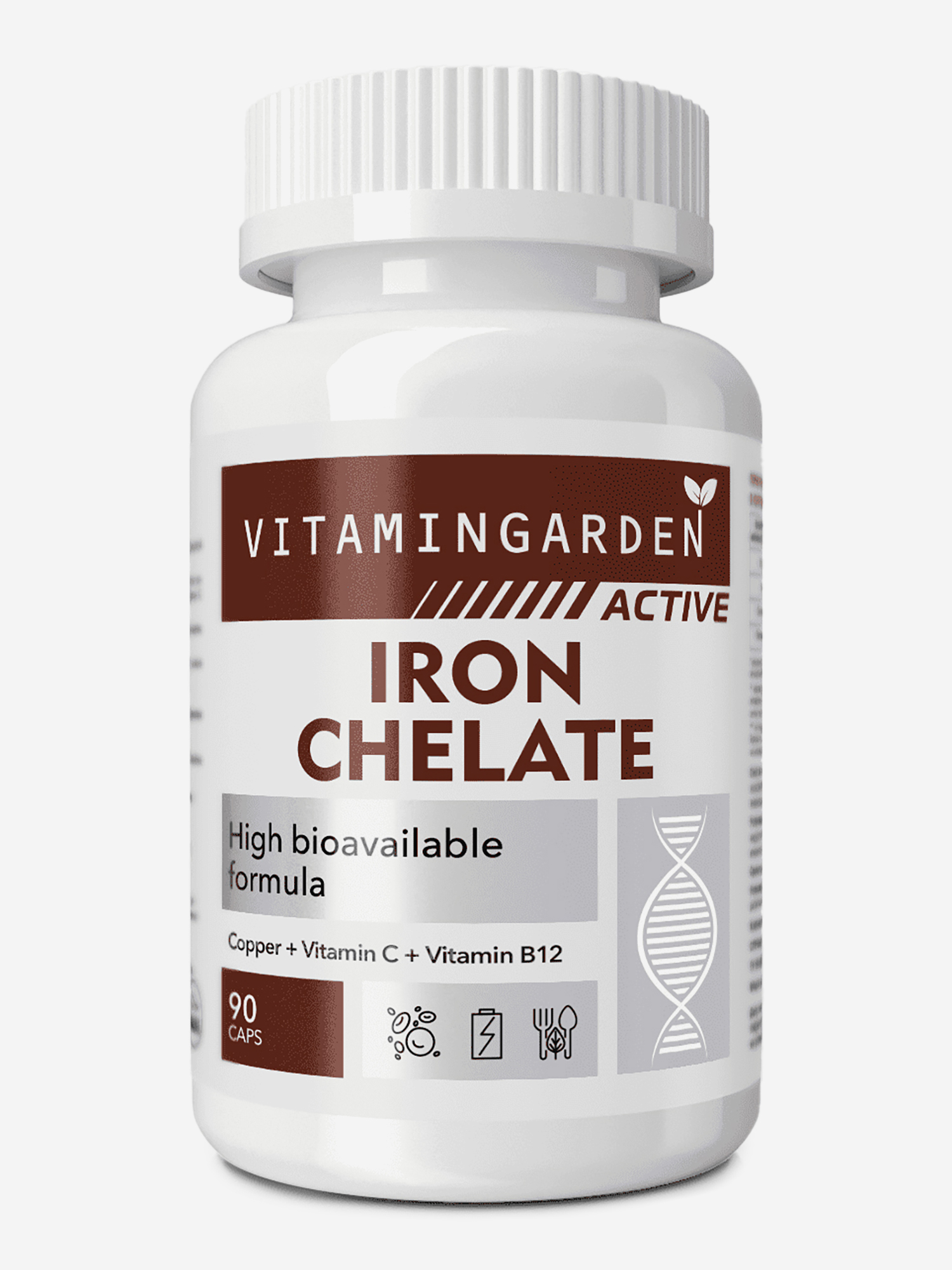 Изображение товара Железо Хелат VITAMIN GARDEN ACTIVE, 90 капсул Изображение товара Железо Хелат VITAMIN GARDEN ACTIVE, 90 капсул
