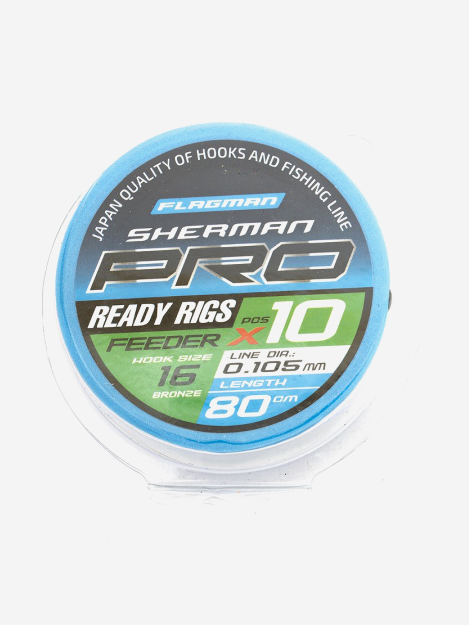 Изображение товара Поводок готовый FLAGMAN Sherman Pro Feeder Ready Rigs №16 d0.105мм 80см 10шт