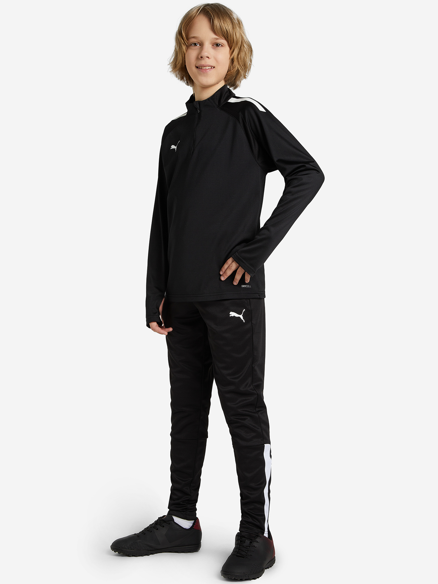 фото Брюки для мальчиков puma teamliga, черный