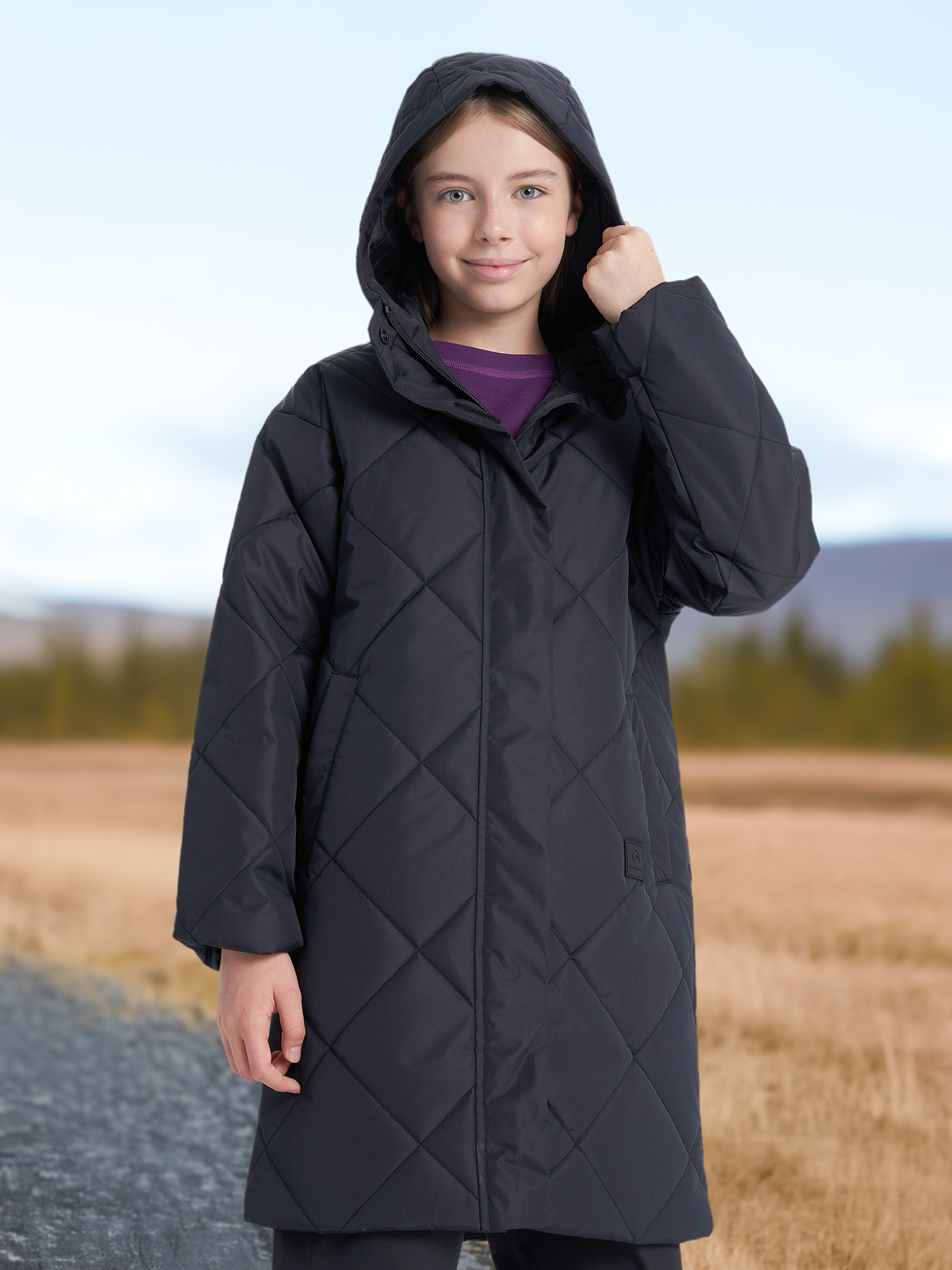 

Куртка утепленная для девочек Outventure, Черный