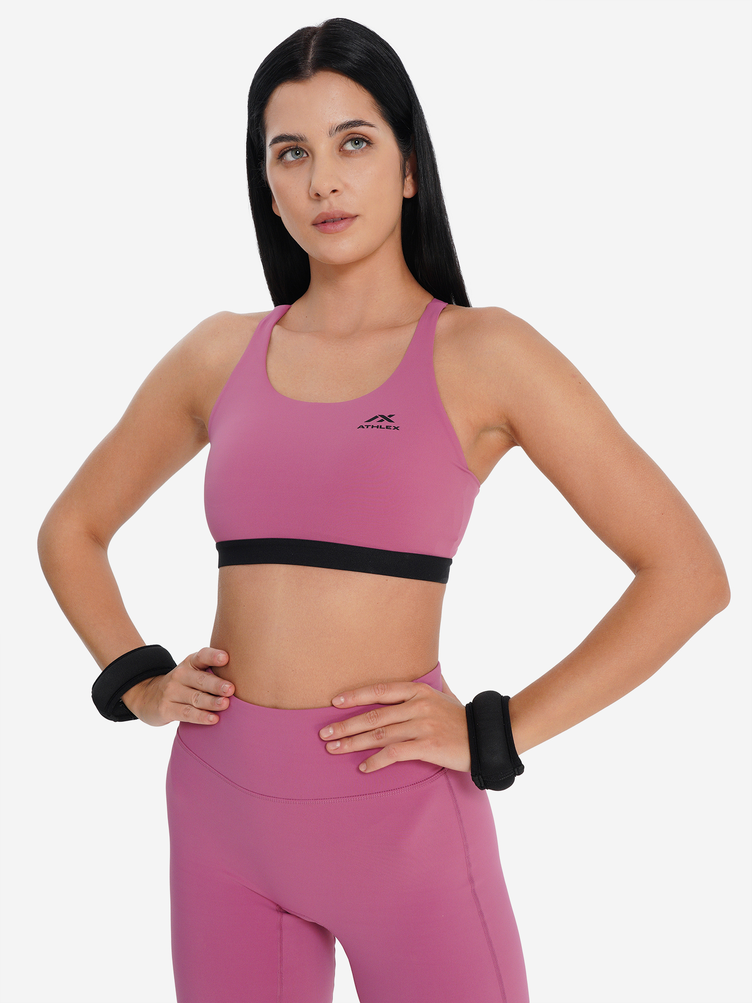 Топ бра спортивный Athlex, розовый, арт. 33080