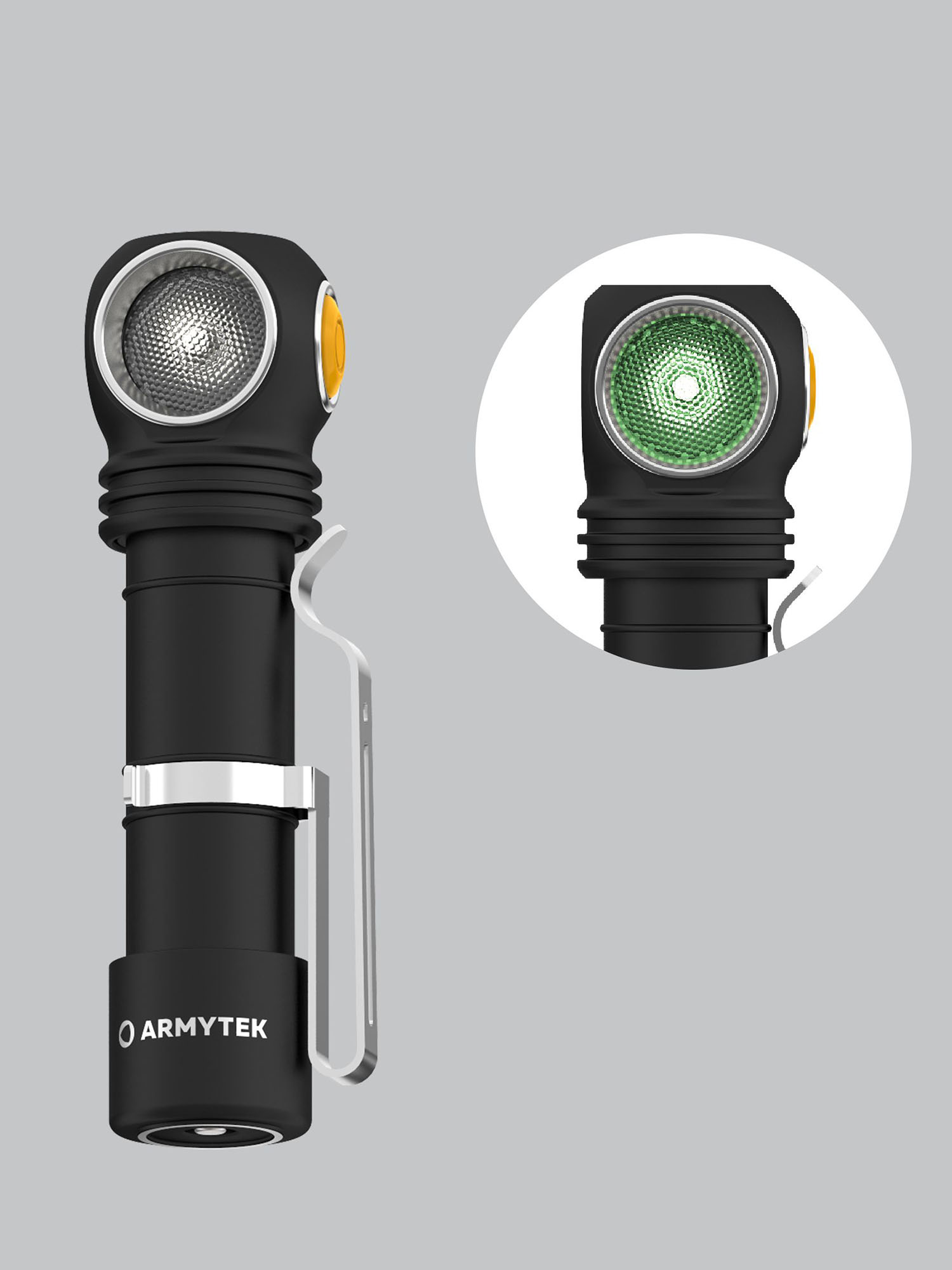 

Фонарь налобный Armytek Wizard C2 WG Magnet USB, белый и зеленый свет, Черный