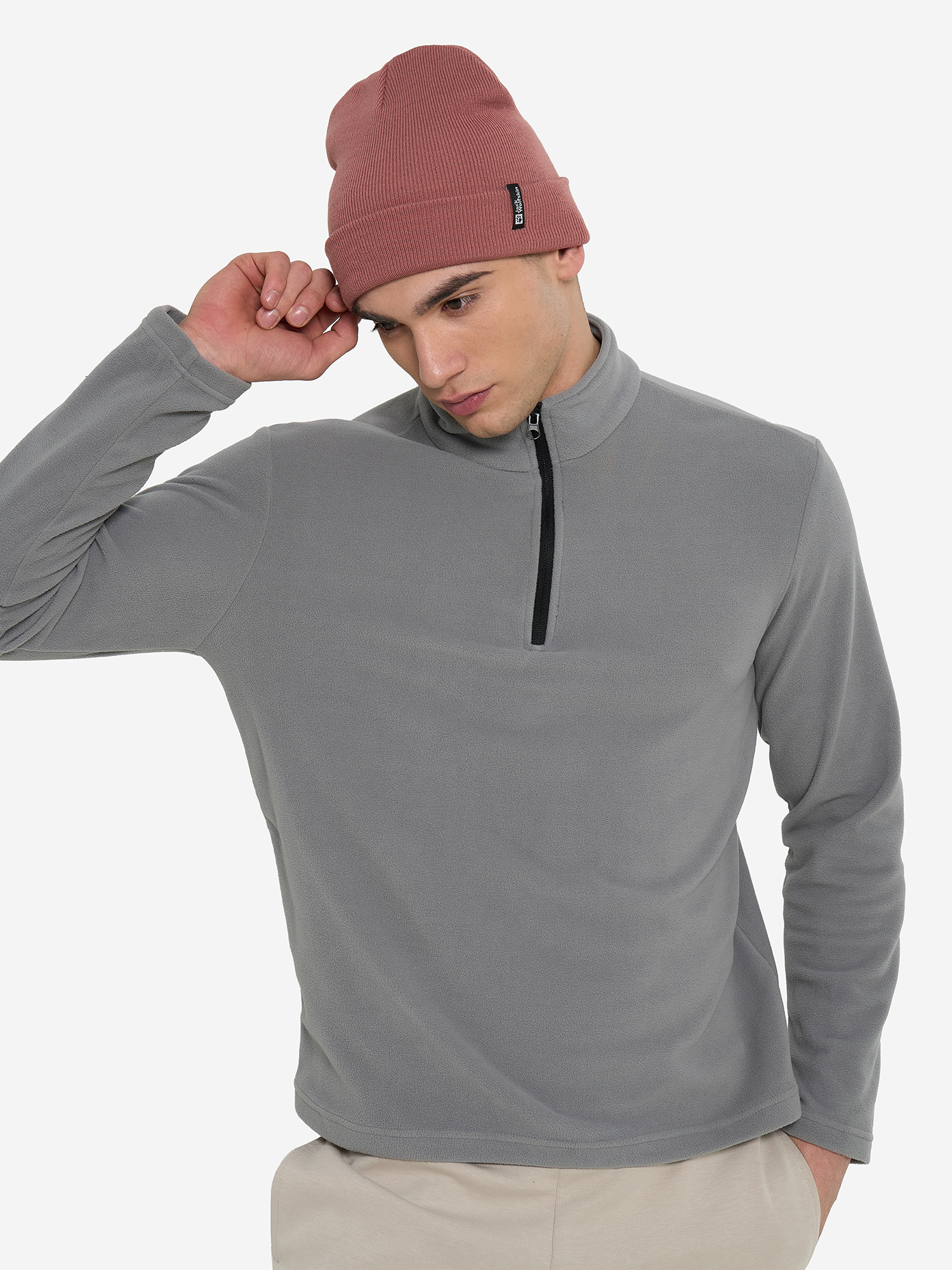 фото Шапка jack wolfskin rib, оранжевый