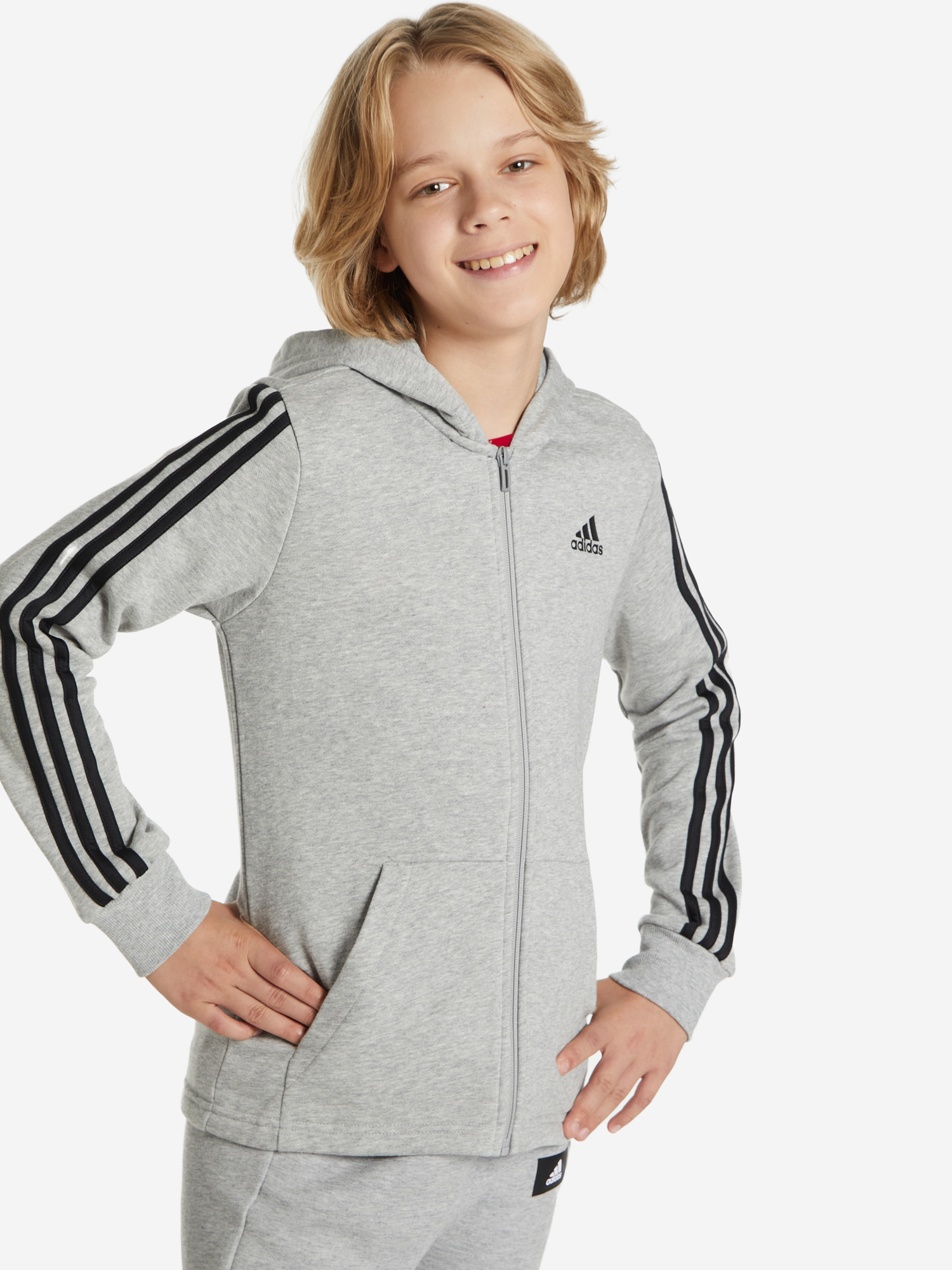 

Толстовка для мальчиков adidas Must Haves 3-Stripes, Серый