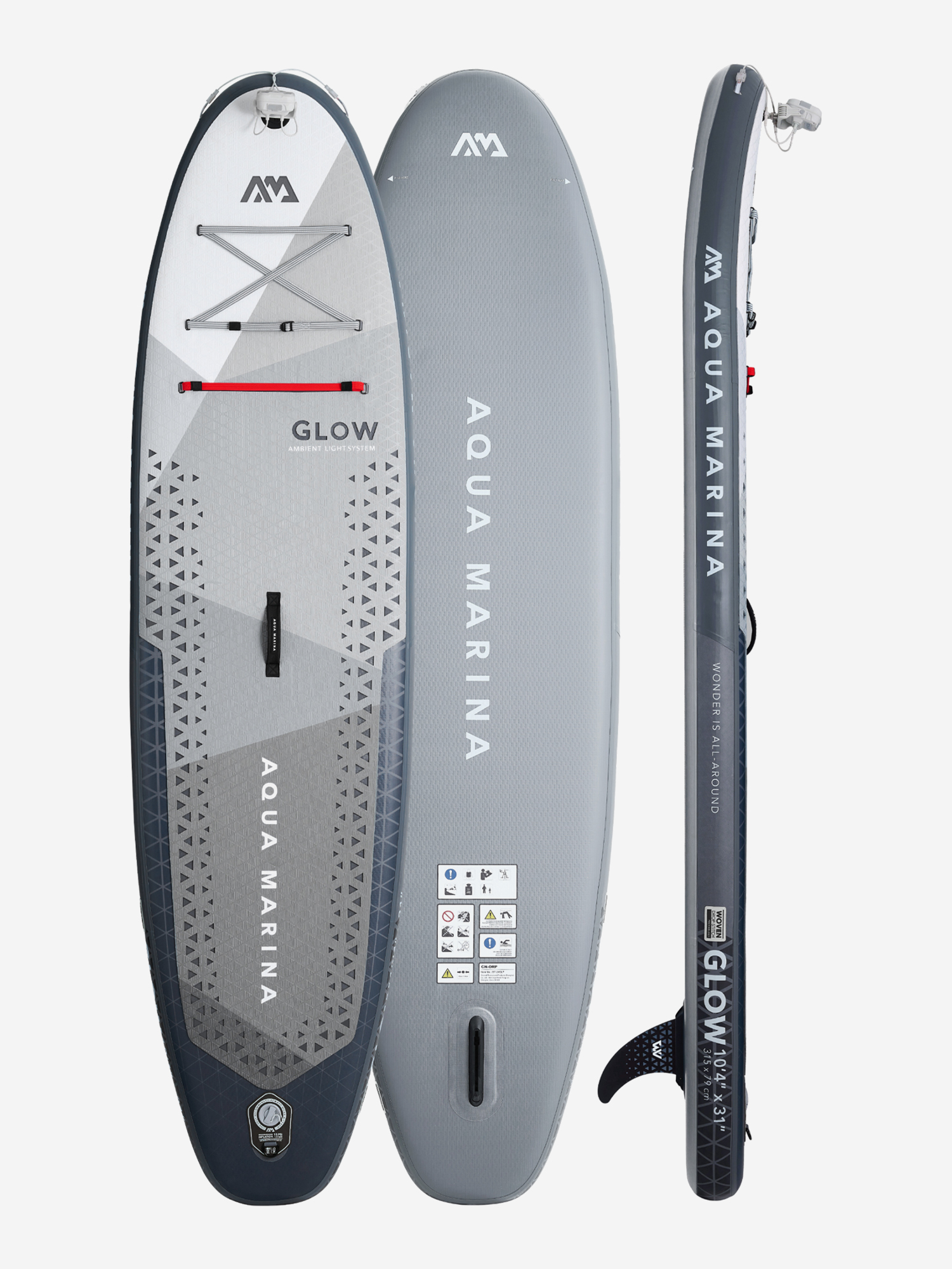 

SUP-доска надувная с подсветкой Aqua Marina Glow 10'4" S24, Серый