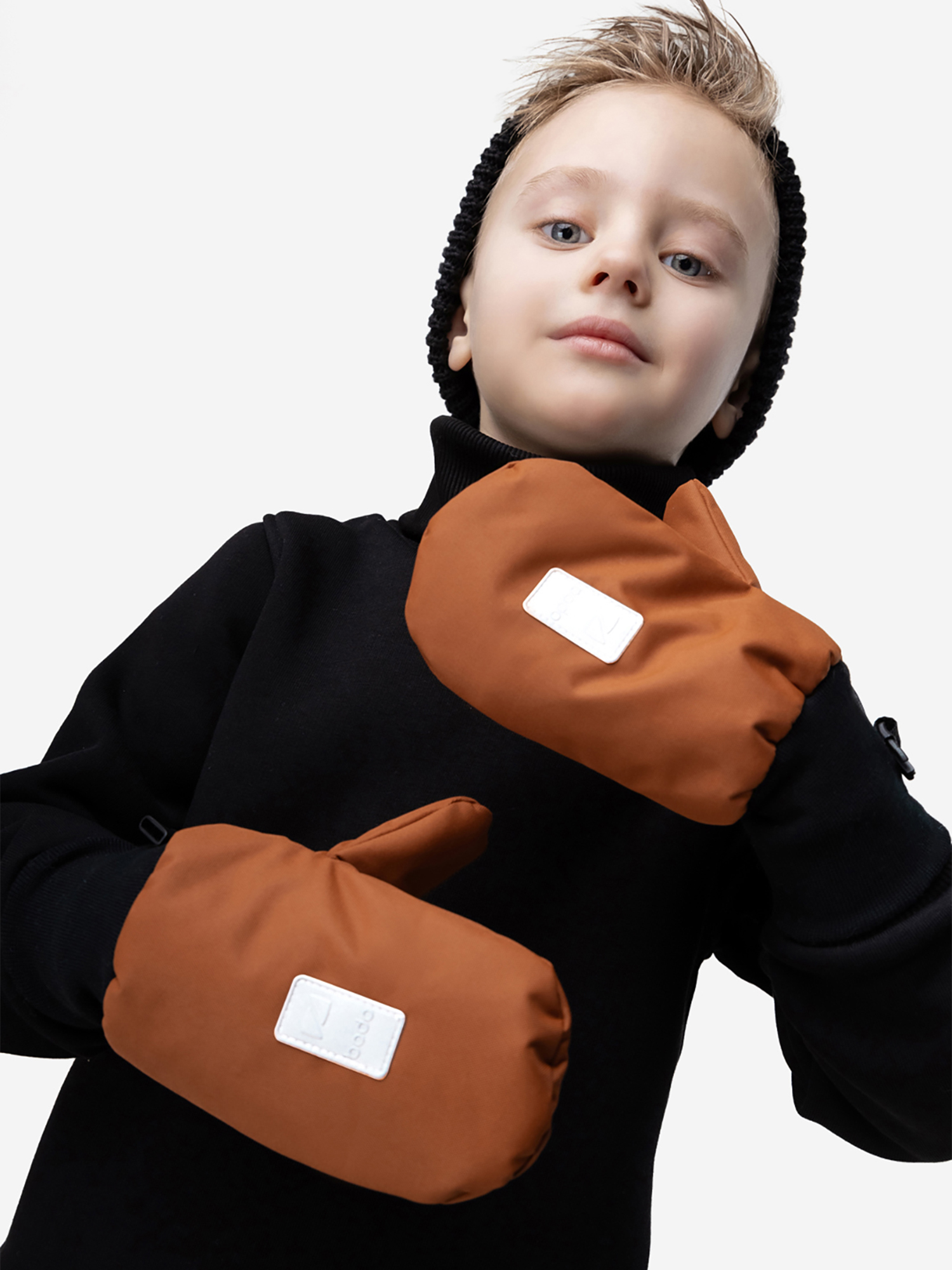 Изображение товара Непромокаемые варежки из мембранной ткани bodo Карамель для детей, зима, демисезон