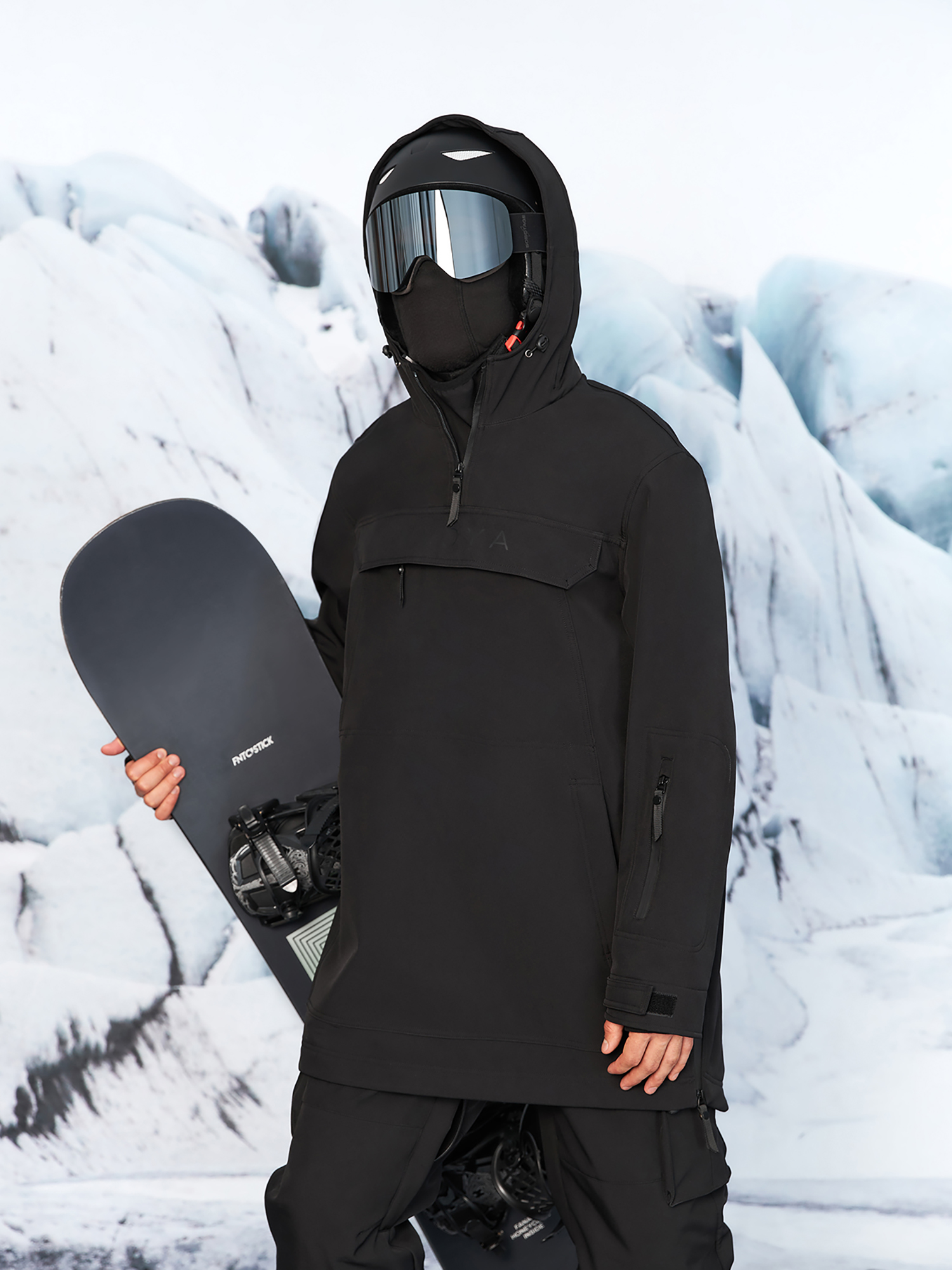 Изображение товара Мужской анорак для горных лыж и сноубординга XVOYA BASE черный