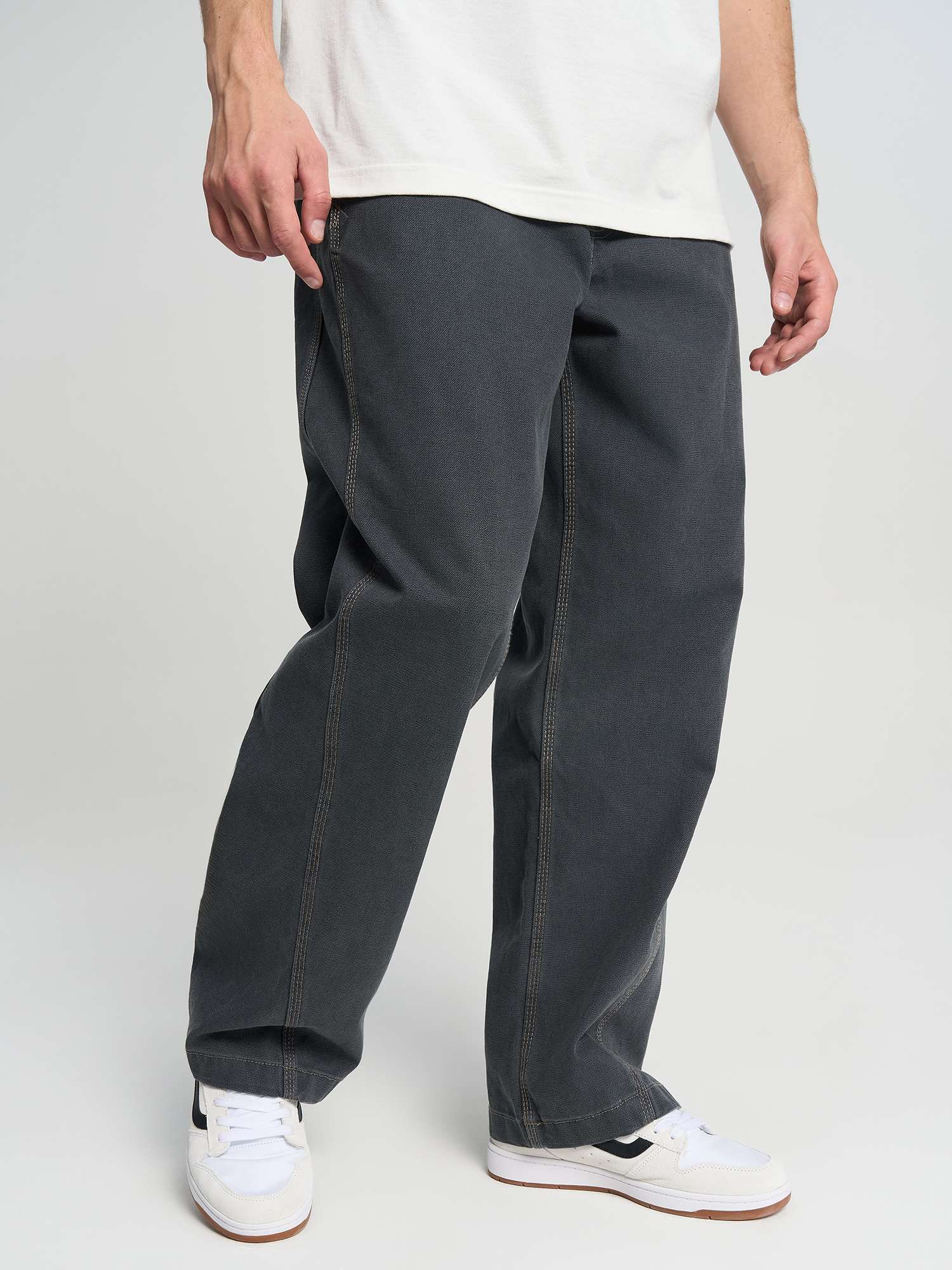 Брюки мужские Vans Authentic Chino Loose Side Panel Pant, Серый