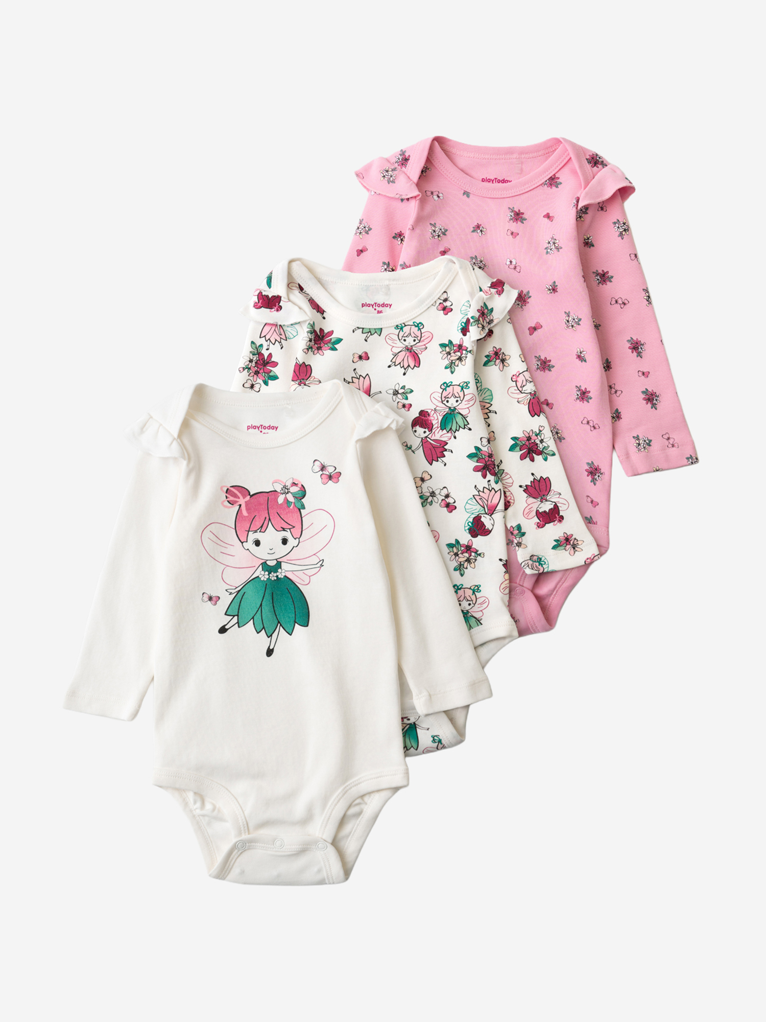 Изображение товара Боди для девочек, 3 шт PlayToday