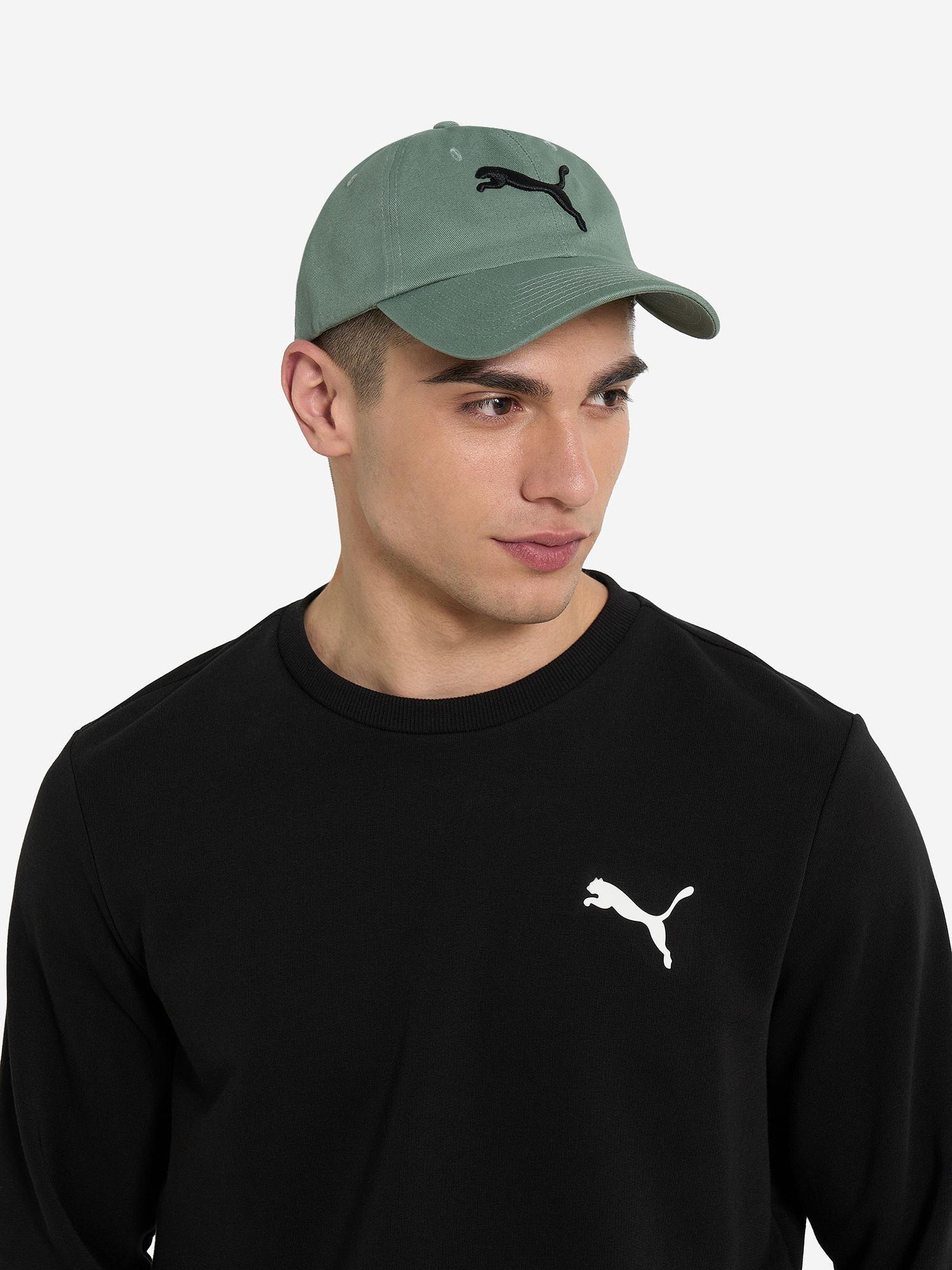 фото Бейсболка puma ess cat, зеленый