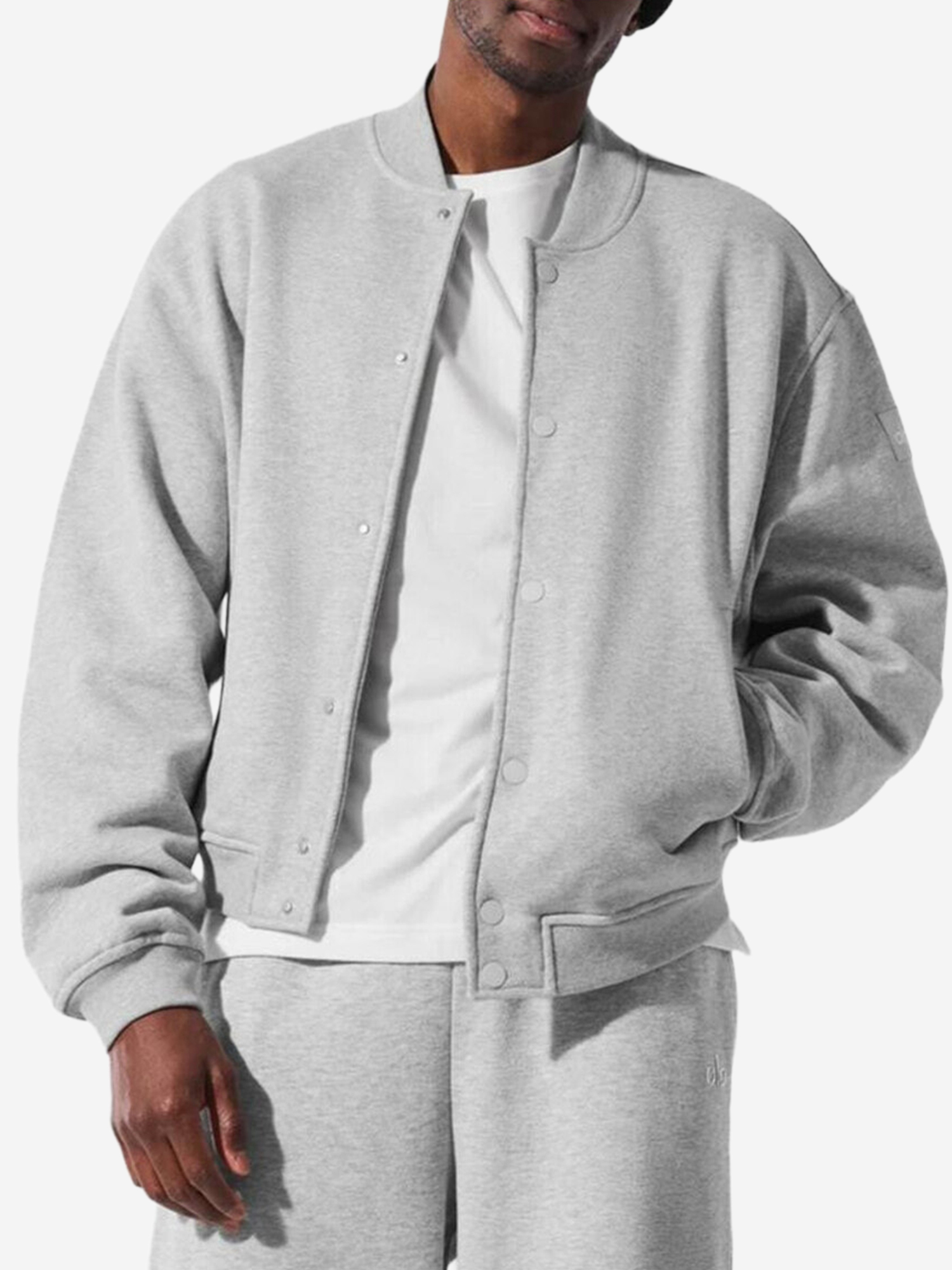 Изображение товара Бомбер мужской Alo Yoga Renown Varsity, Серый