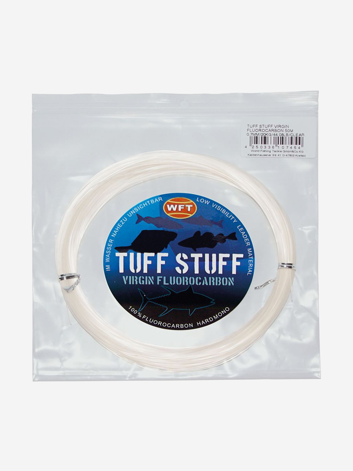 Изображение товара Леска монофильная WFT KG TUFF STUFF FLUOROCARBON 050/100