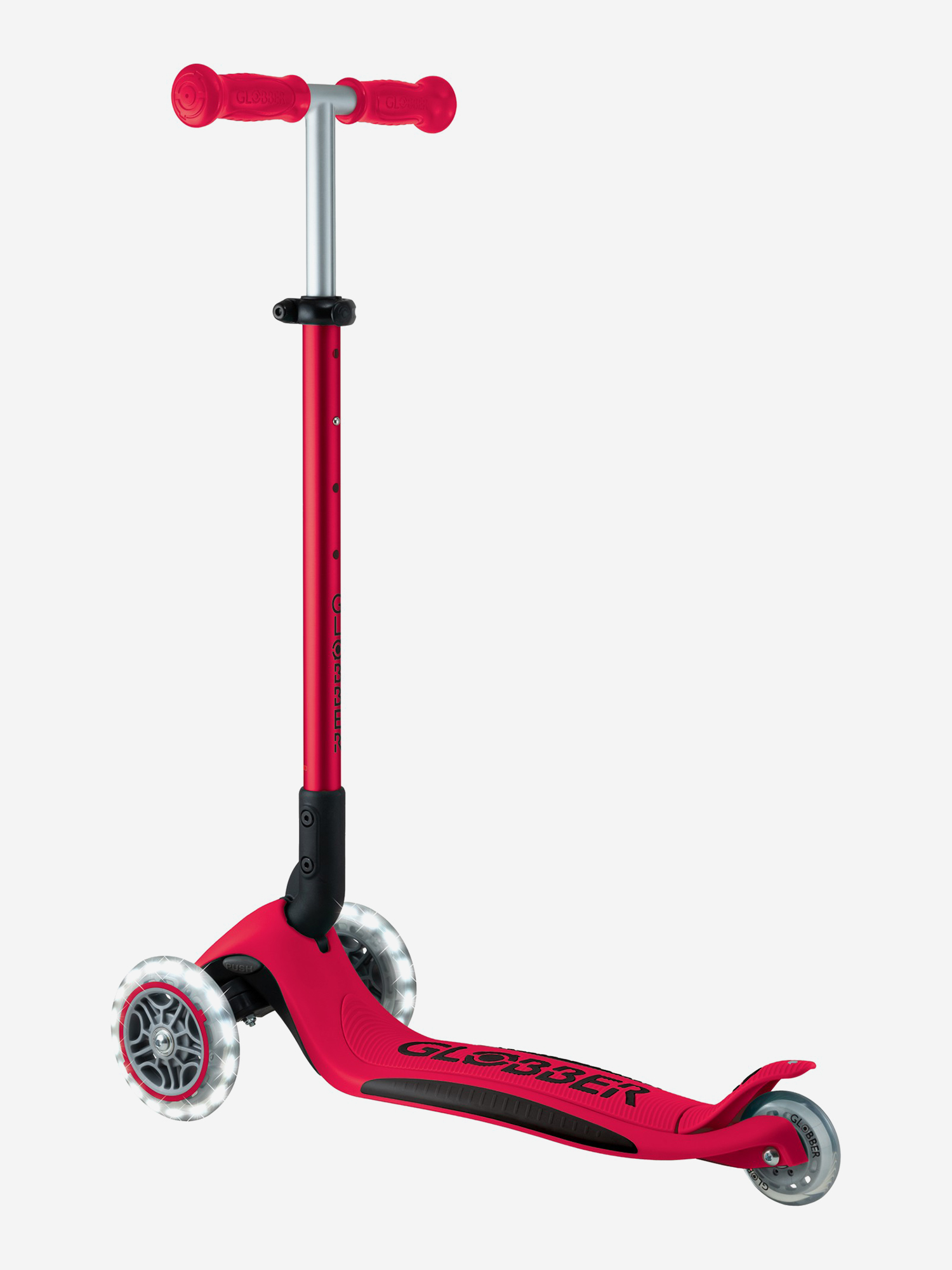 фото Самокат детский globber primo foldable plus lights, красный