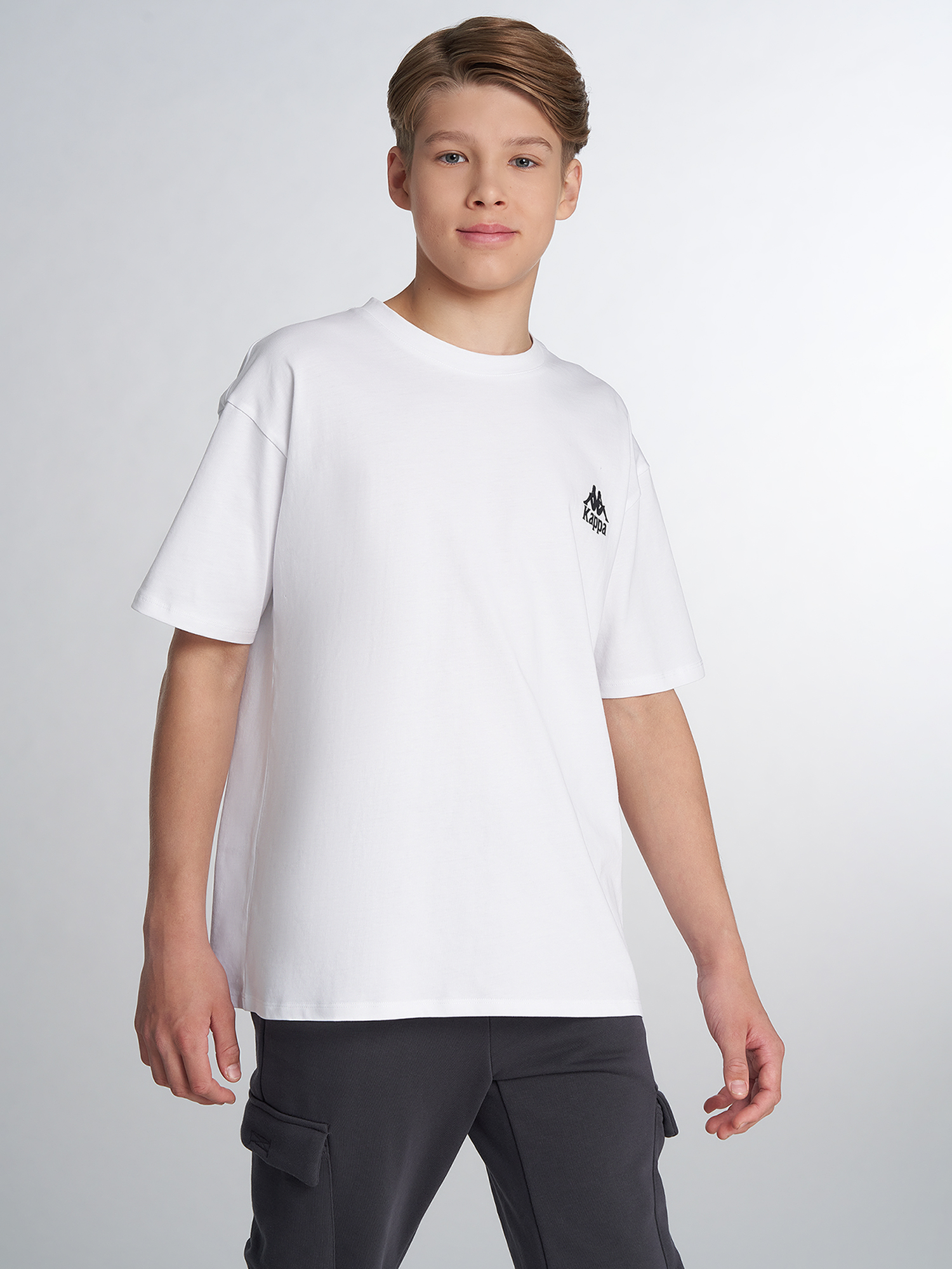 Футболка Kappa оверсайз, белый, арт. 145718KAP-00