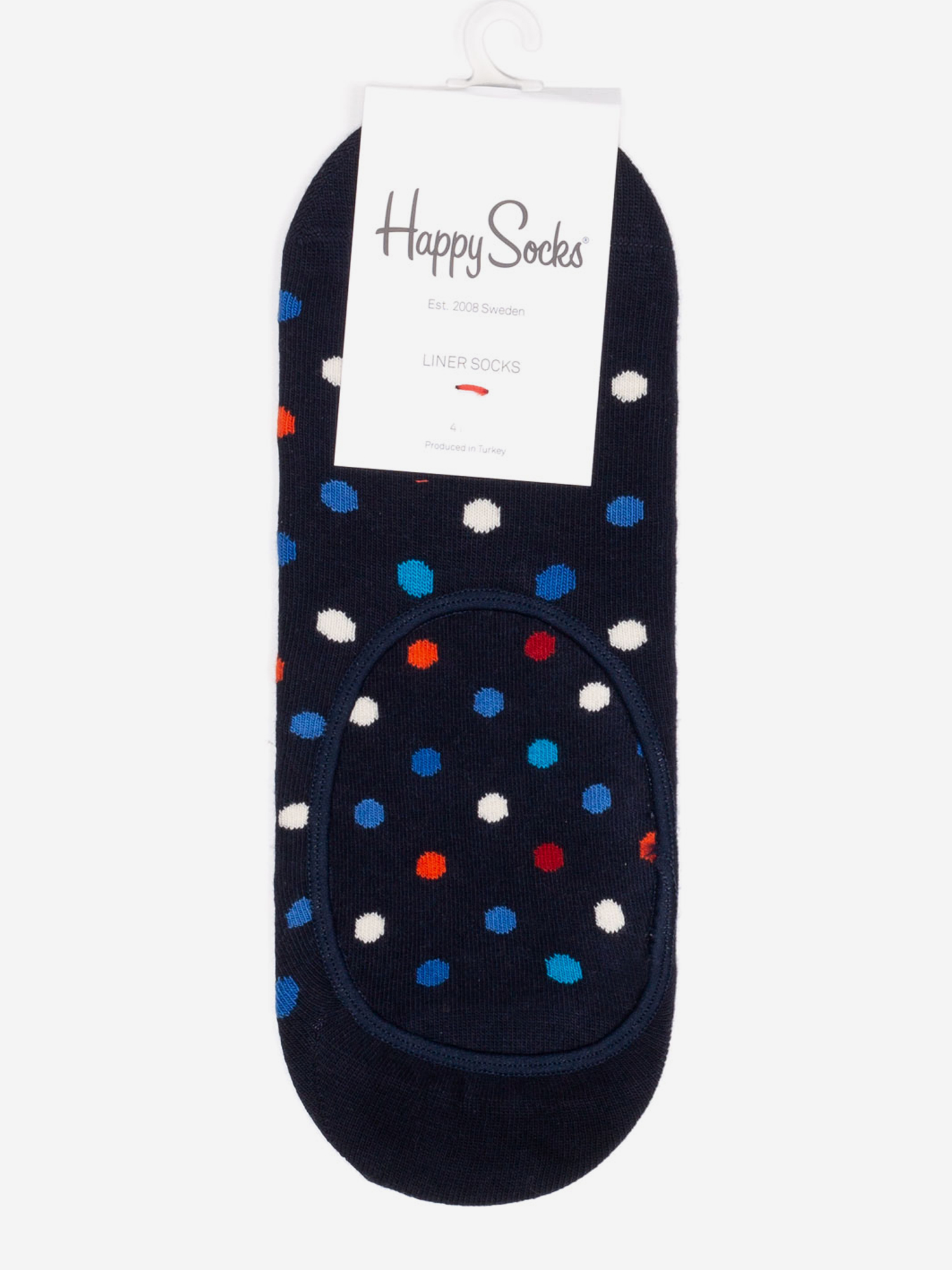 Носки с рисунками Happy Socks - Liner Polka Dot, Черный