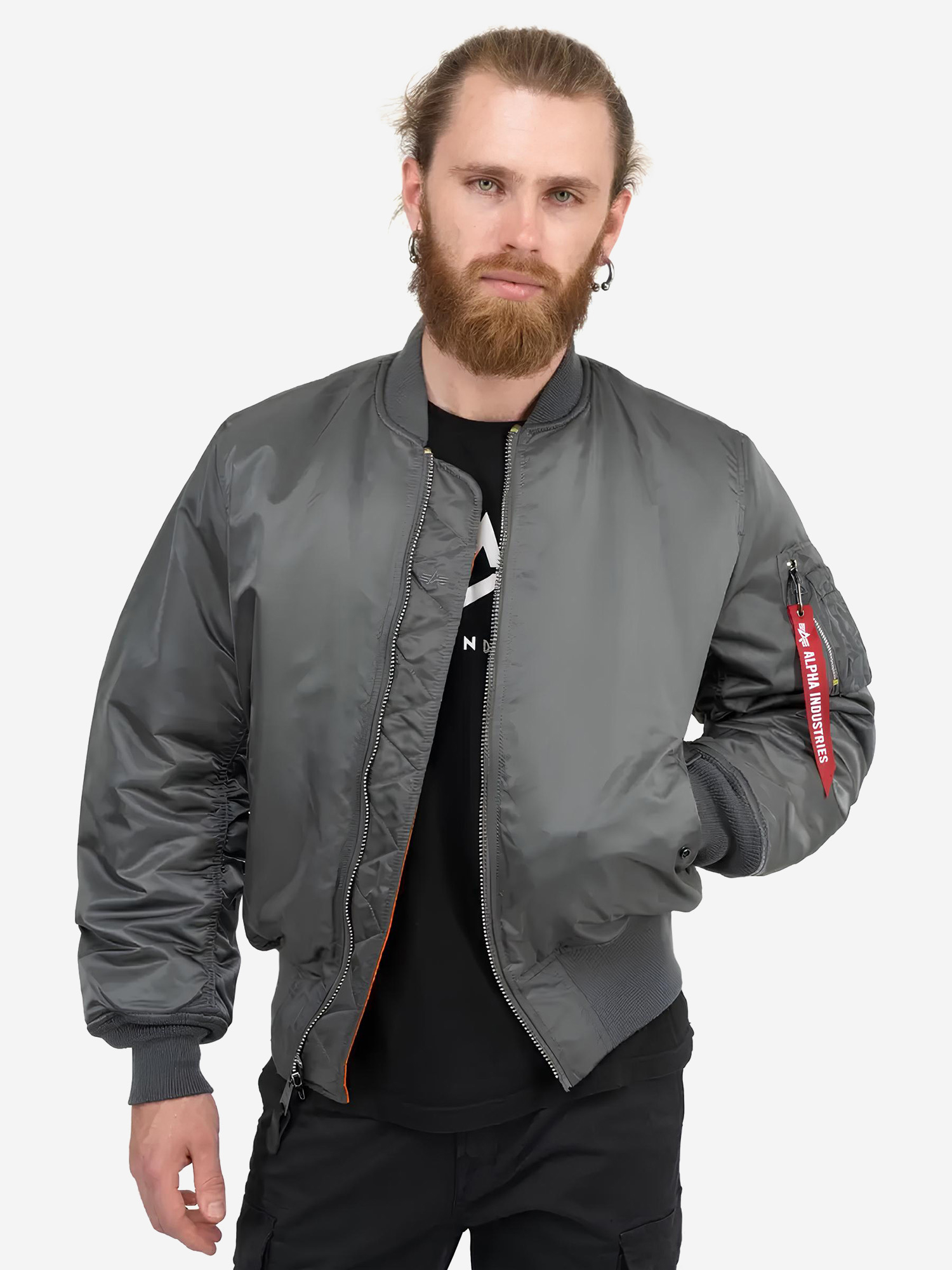 

Бомбер утепленный мужской MA-1 Alpha Industries, Серый