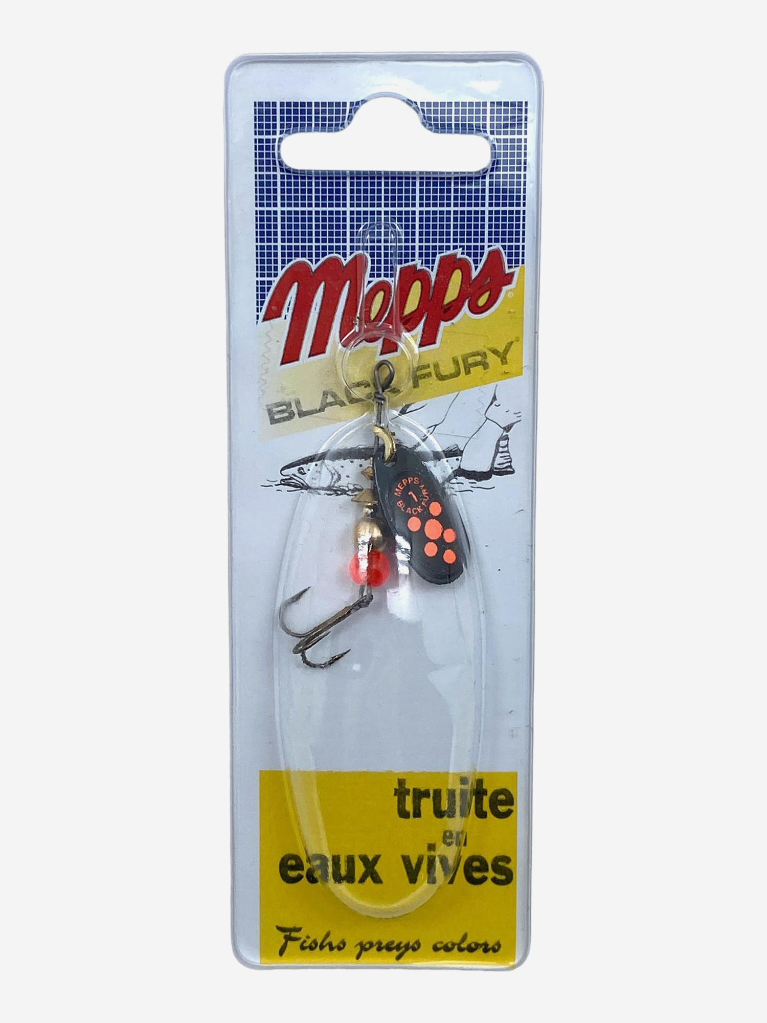 

Блесна вращающаяся MEPPS "Black Fury ORANGE NR" №1 (3,5г) блистер, Черный