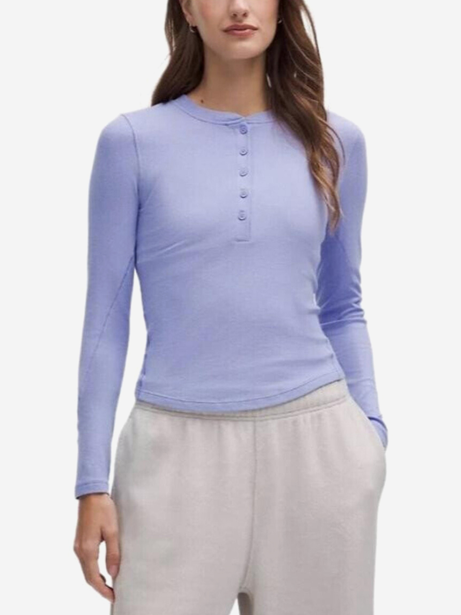 Изображение товара Футболка для спорта Lululemon синяя женская с коротким рукавом