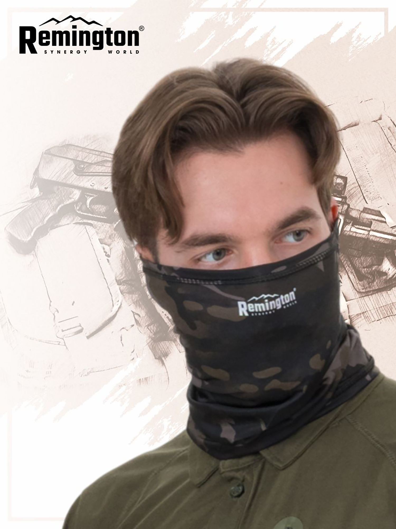 Маска Remington Outdoor Face Mask Neck Black TM1522-010, Черный TM1522OJTYR37-010, размер Без размера - фото 3