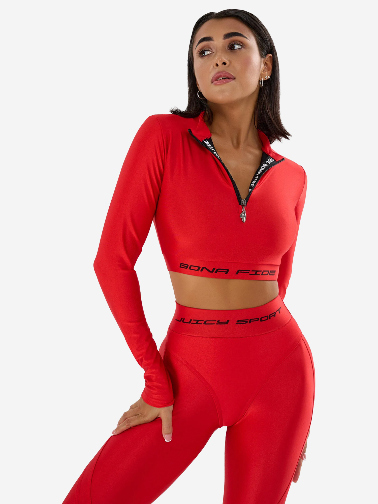 Изображение товара Женский рашгард Bona Fide 'Juicy Red' для фитнеса и йоги