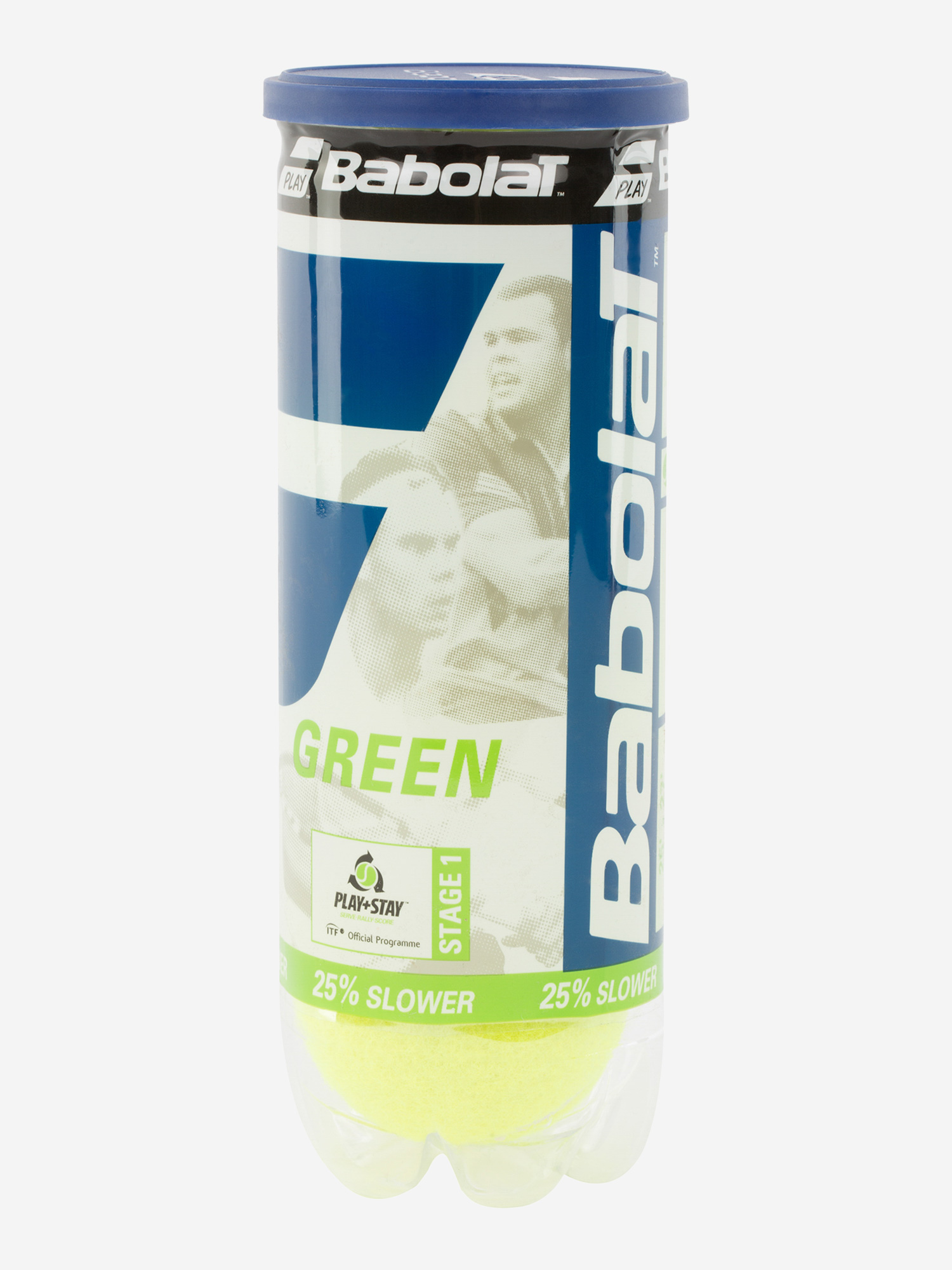 

Набор мячей для большого тенниса Babolat Green X3, 3 шт., Желтый