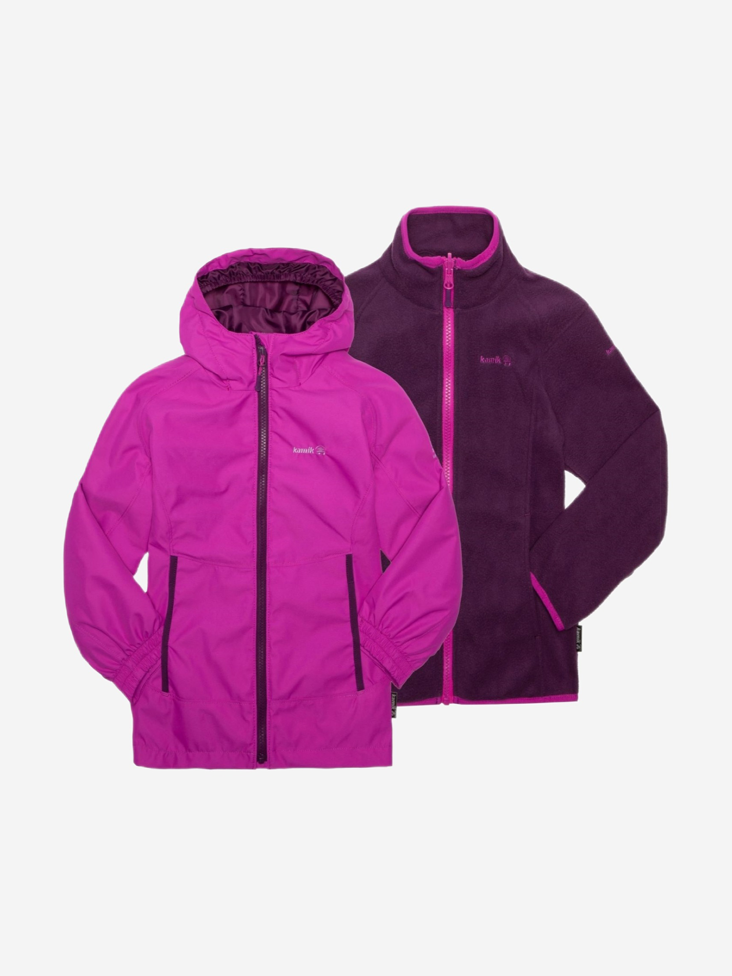 Куртка 3 в 1 для девочек KAMIK, Розовый пальто утепленное для девочек kamik синий