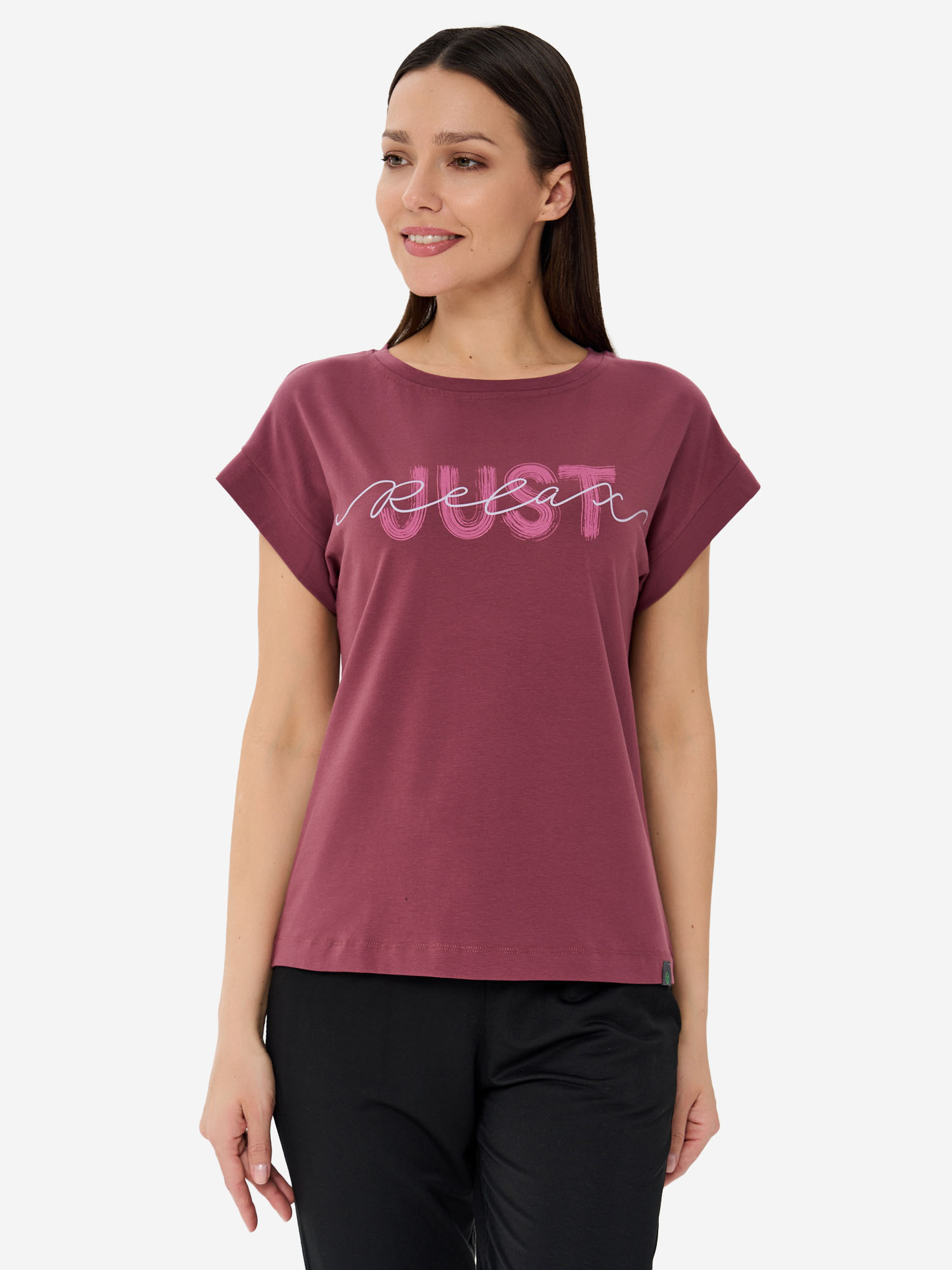 

Футболка женская "Just Relax" YogaDress, Розовый
