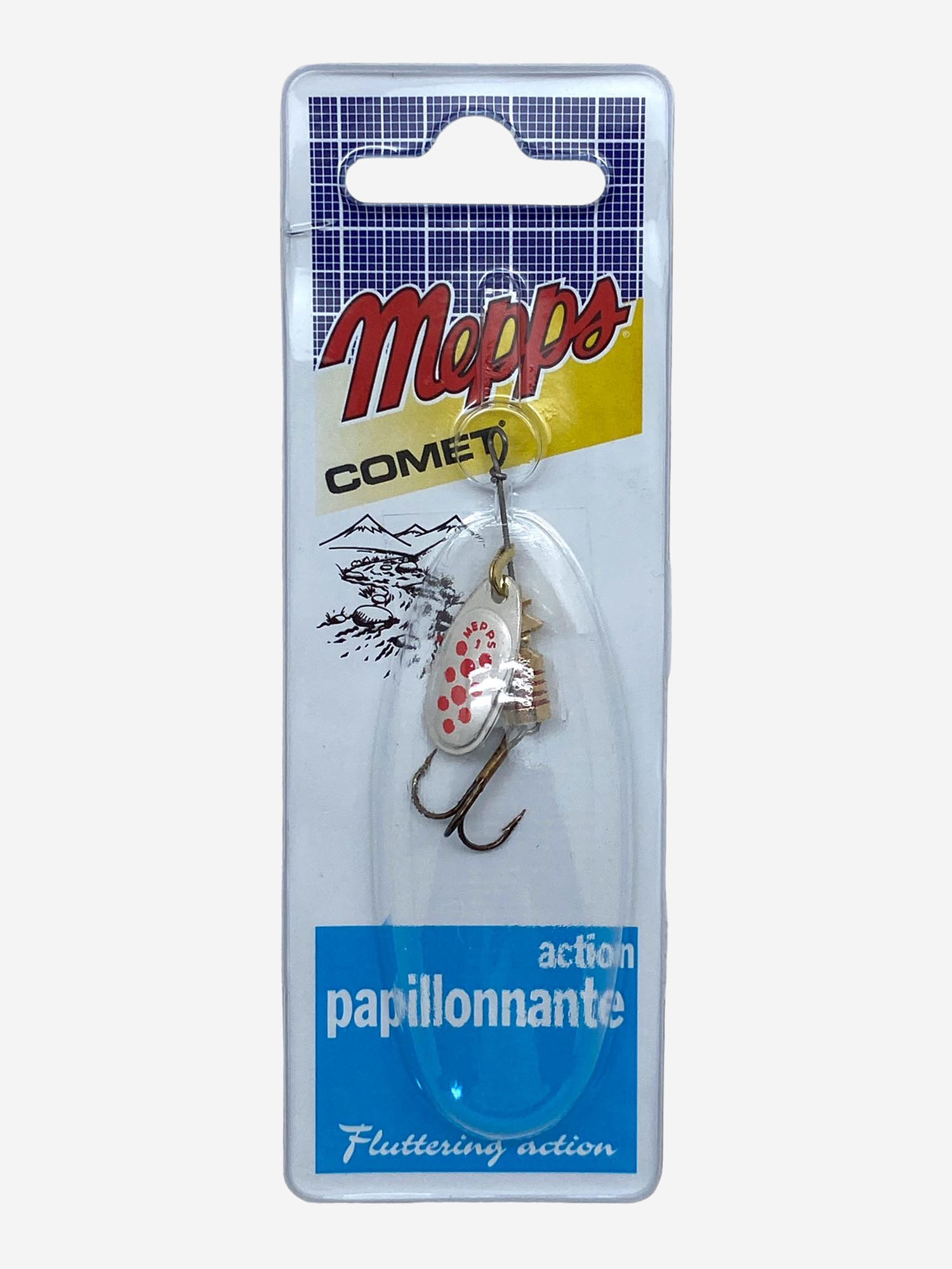 

Блесна вращающаяся MEPPS "Comet PTS Rouges AG" №1 (3.5 г) блистер, Серебряный