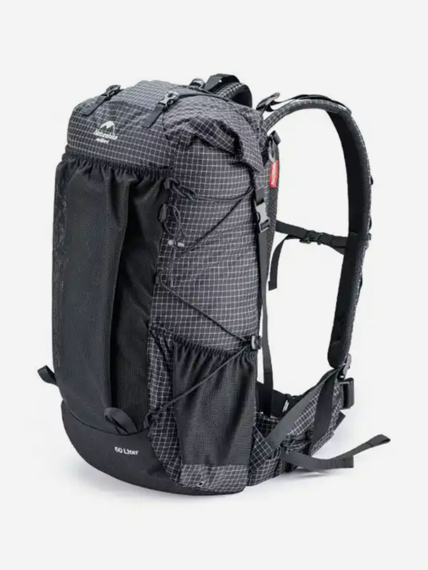

Рюкзак туристический Naturehike 60 л, черный, Черный
