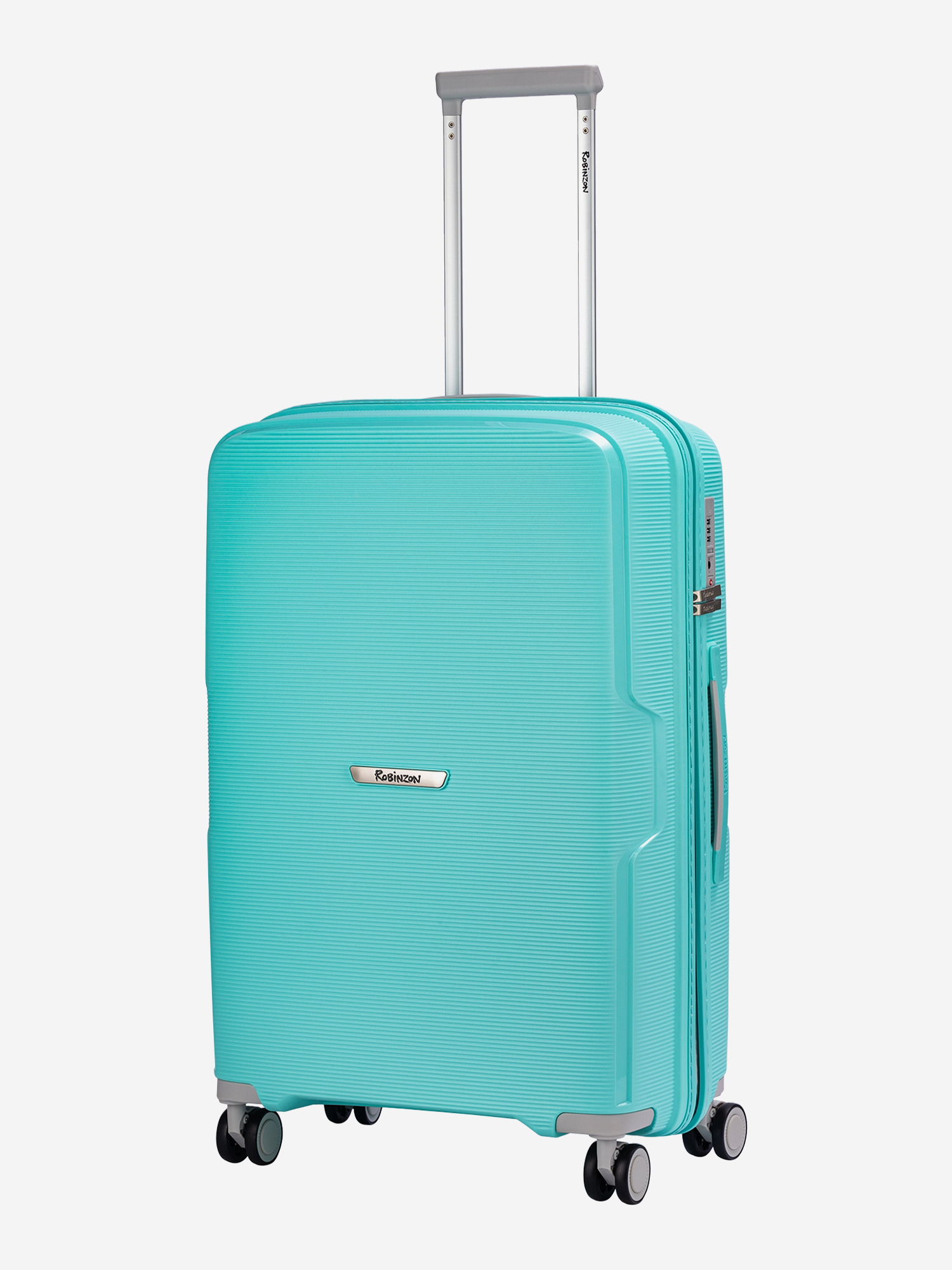 Изображение товара Чемодан Robinzon бирюзовый 2 отделения 70л легкий и прочный