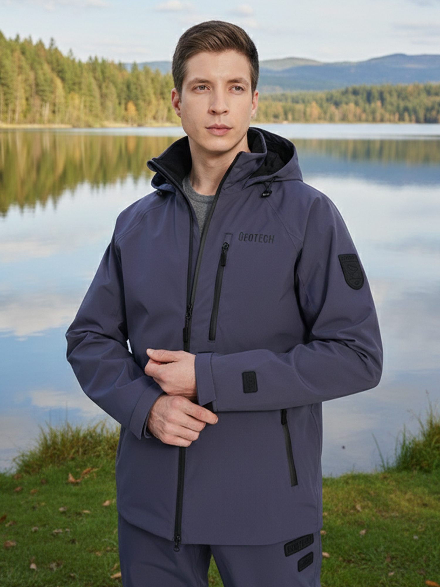 Изображение товара Мужская мембранная куртка Geotech для рыбалки и охоты демисезонная