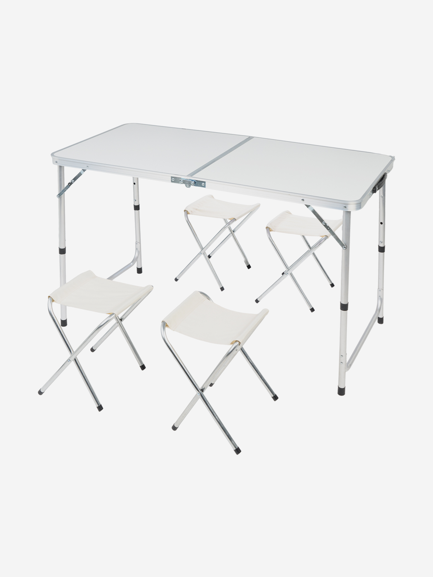 

Набор кемпинговый складной Denton: стол + 4 стула, Белый