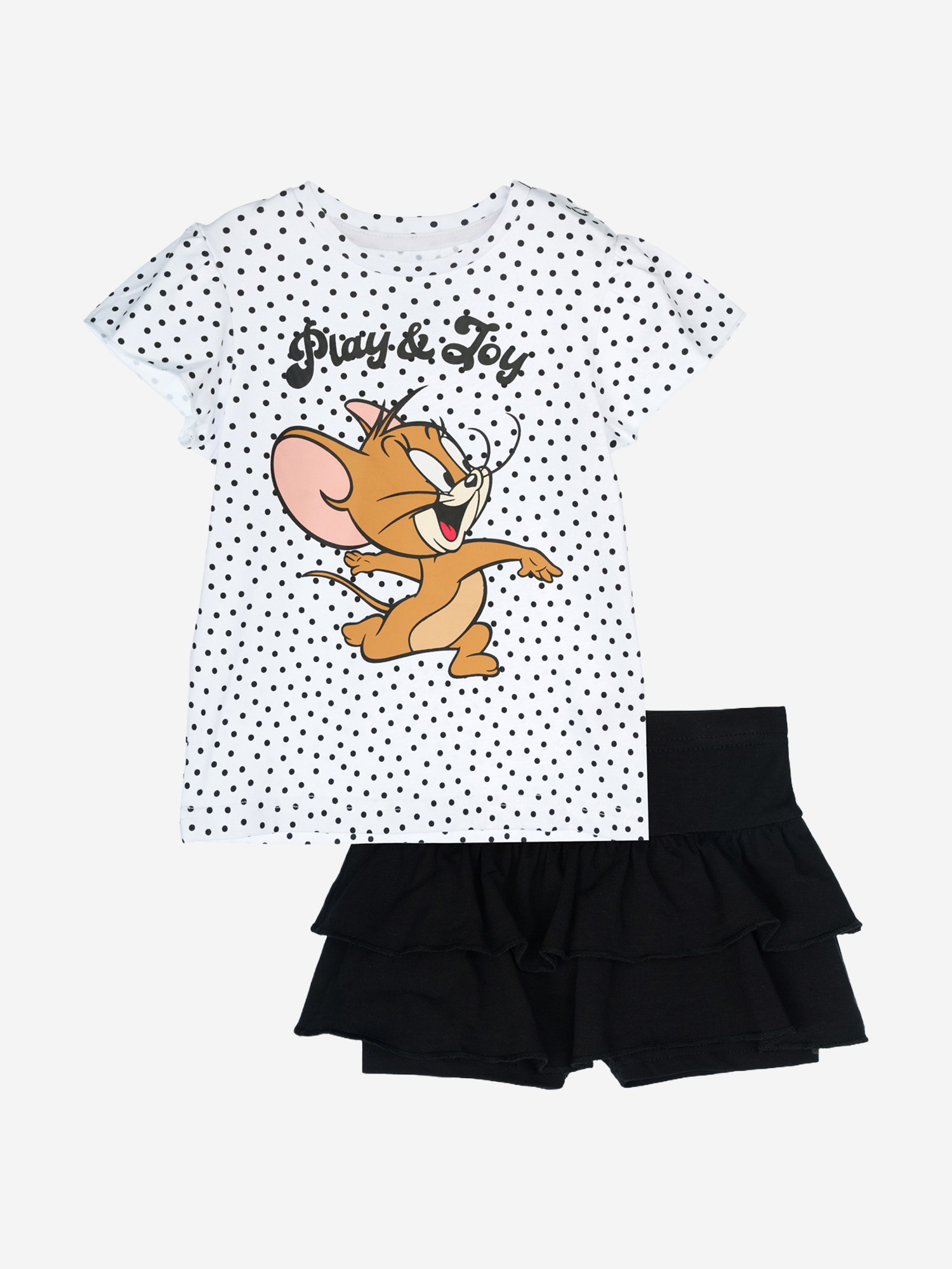 Изображение товара Комплект для девочек: футболка, юбка-шорты PlayToday