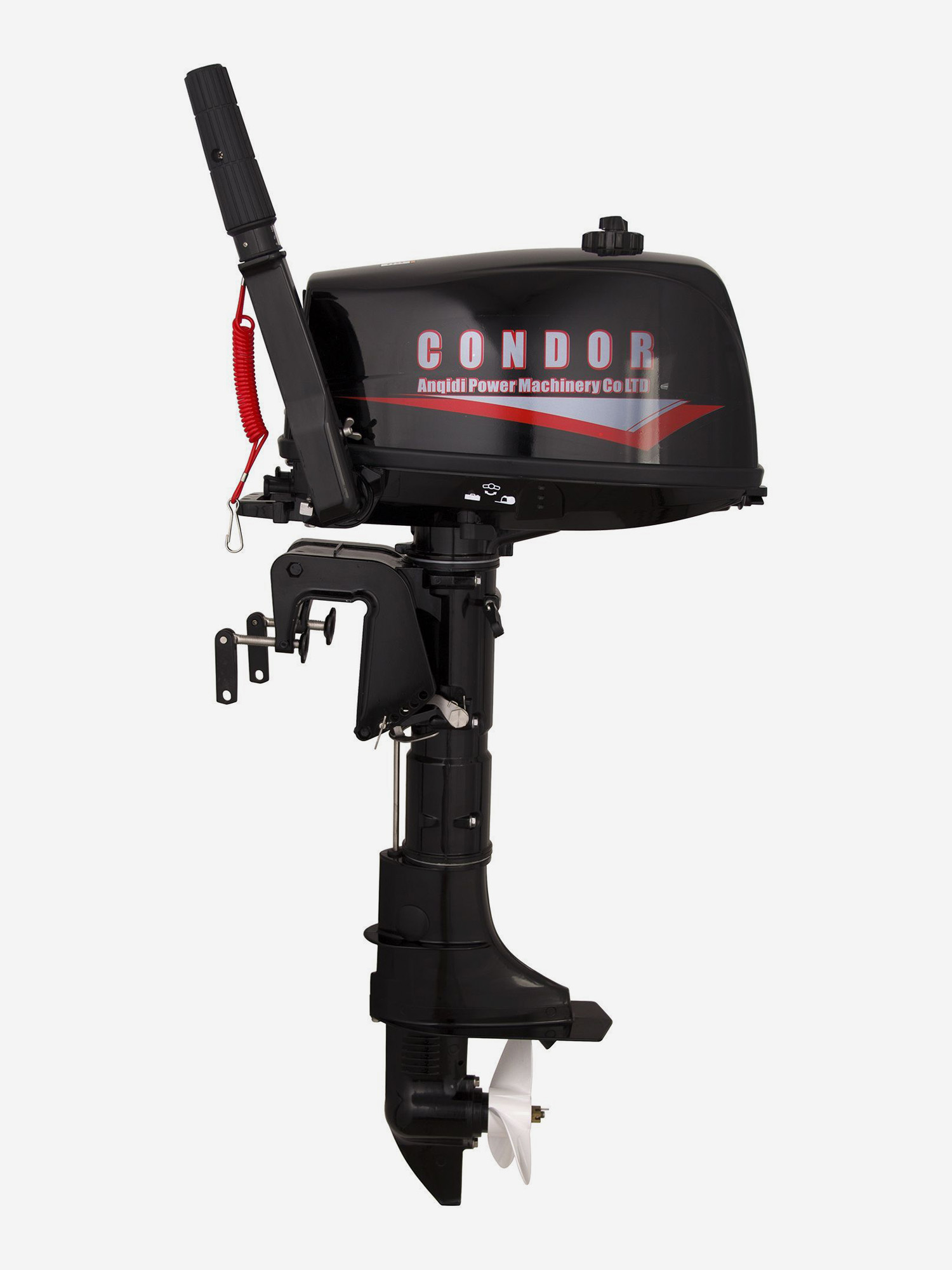 Лодочные моторы Мотор лодочный Condor SN6HS с баком, 2-х конт., 6л,с, вес 25.4кг., Серый