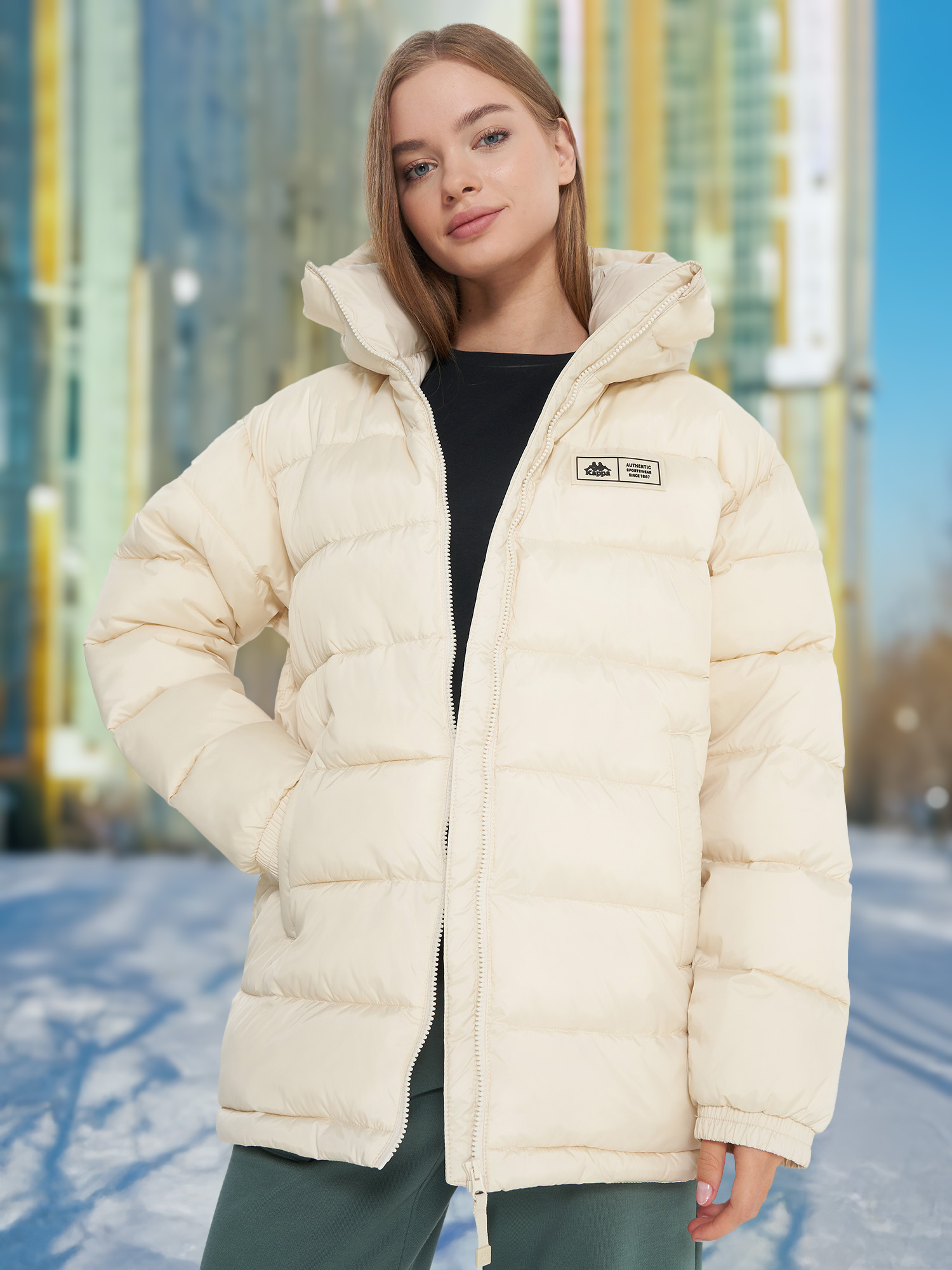 

Пуховик женский Kappa Foresta, Бежевый