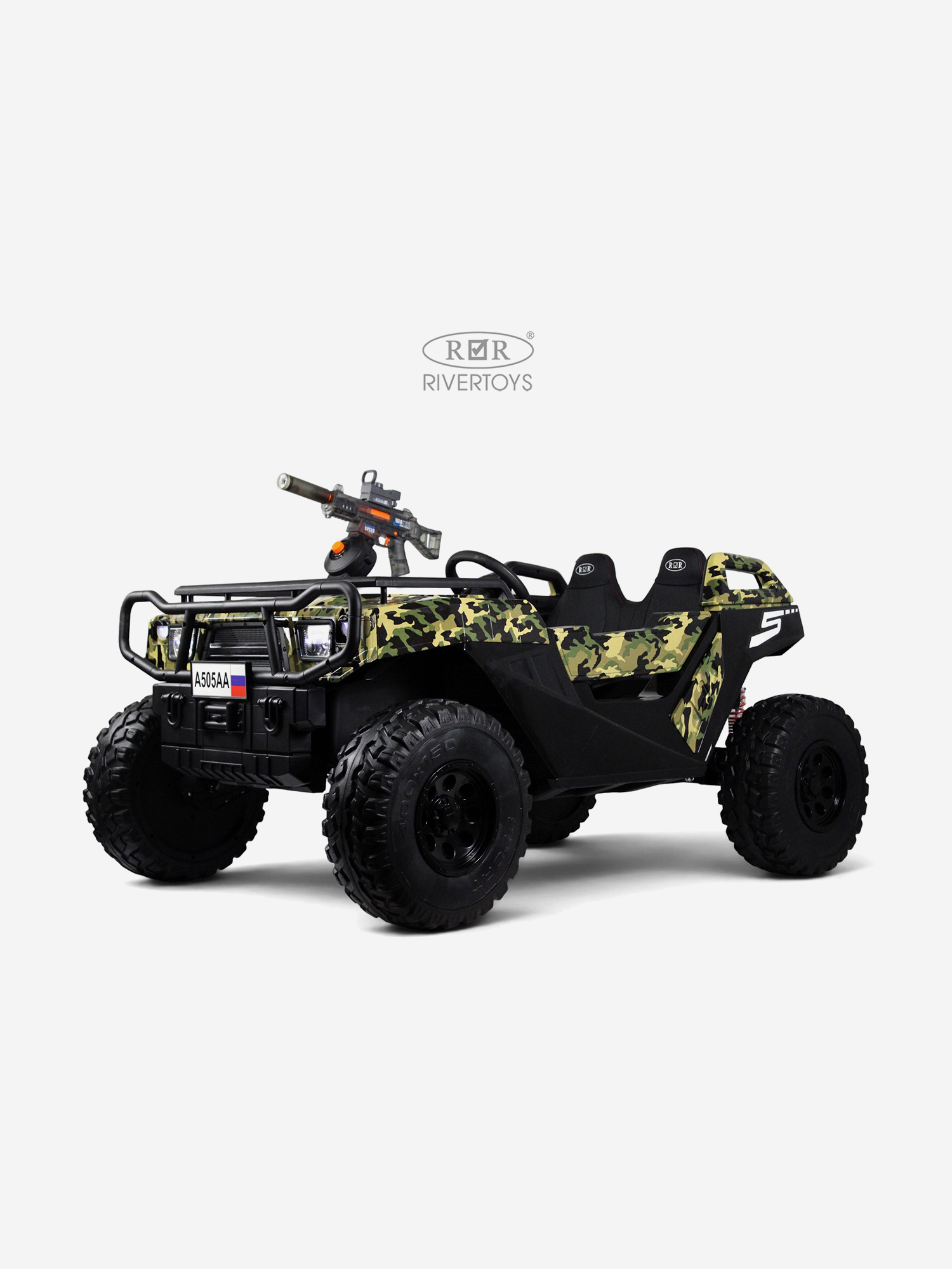 Изображение товара Детский электромобиль RIVERTOYS A505AA-LUX, Зеленый Изображение товара Детский электромобиль RIVERTOYS A505AA-LUX, Зеленый