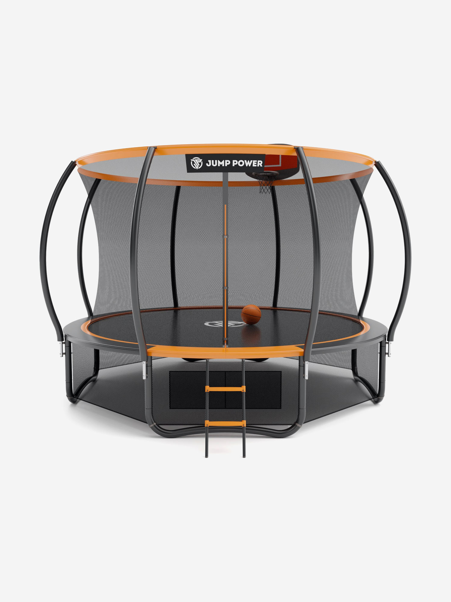 

Батут Jump Power 12ft PRO Basket Orange, Оранжевый