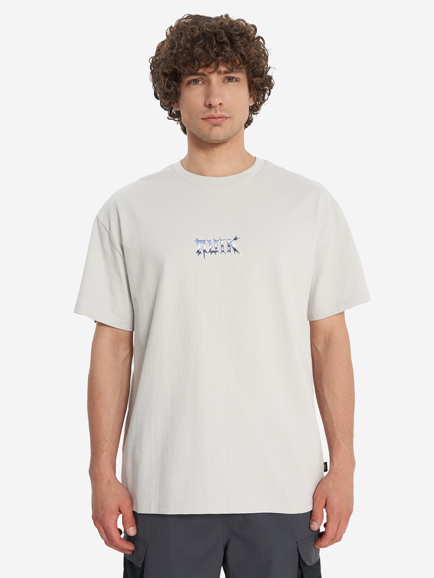 фото Футболка мужская оверсайз quiksilver mercury chrome lightning, белый