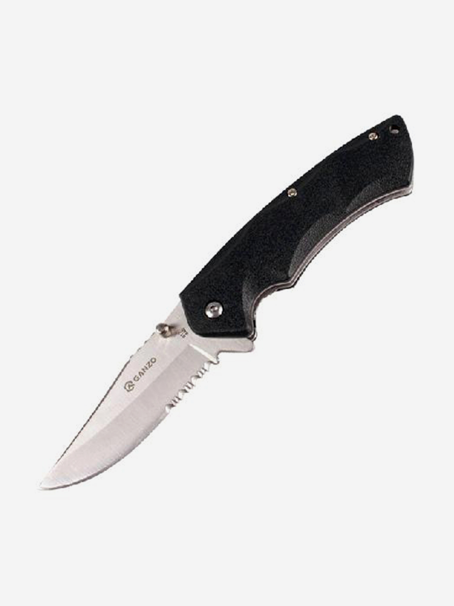 Нож складной туристический Ganzo G617, Черный серп складной 22 × 49 см металлическая рукоять