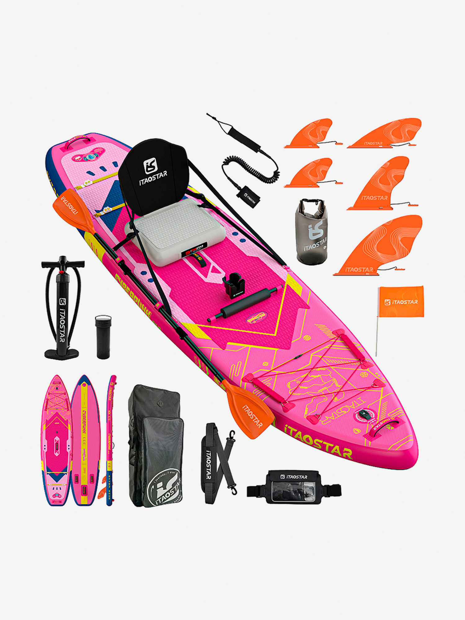 Изображение товара Надувной SUP-доска iTAOSTAR Cyber Punk 11.6x35x6 для водных видов спорта