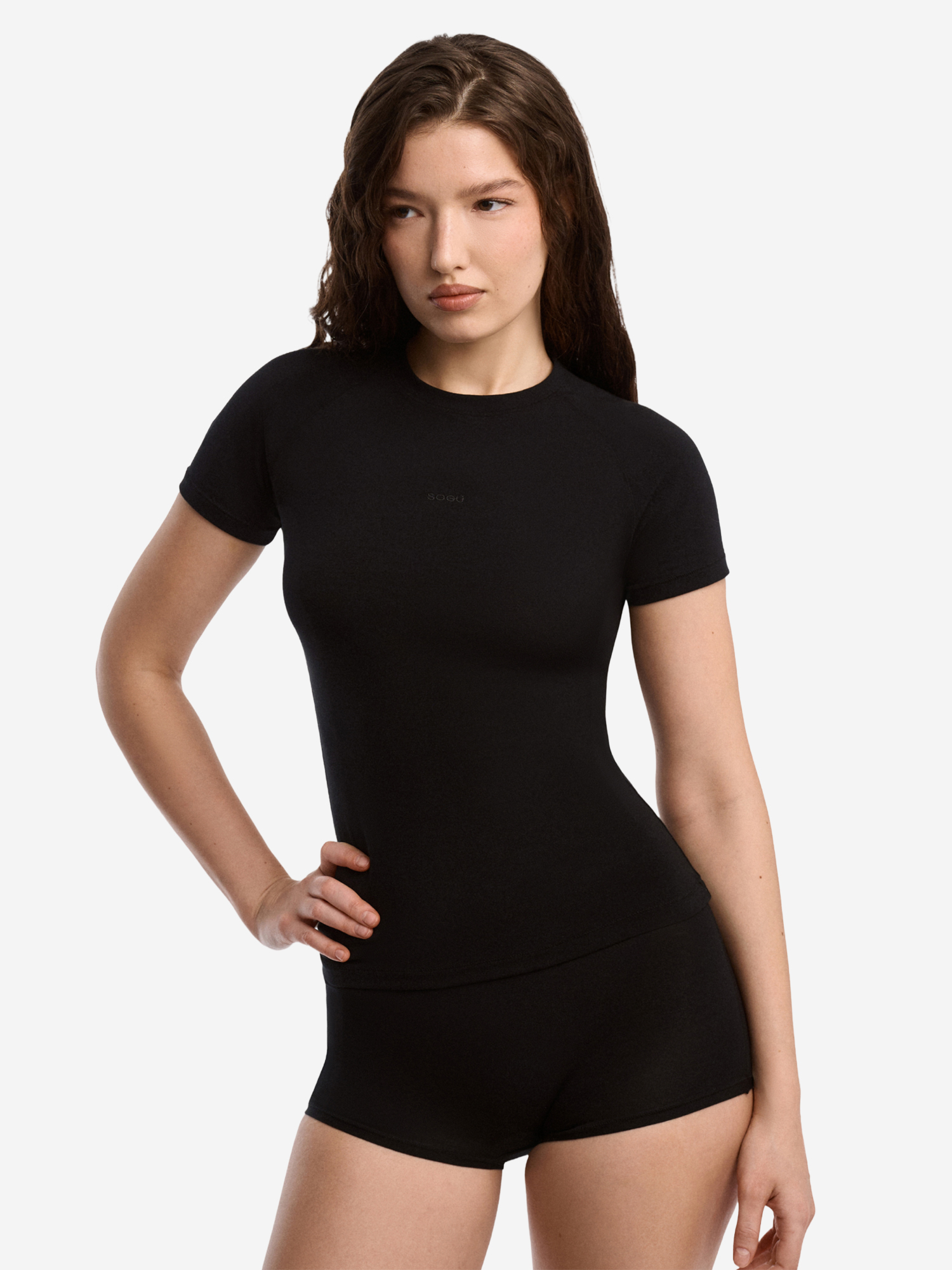 Изображение товара Футболка женская SOGU T-SHIRT SLIM HOME, Черный