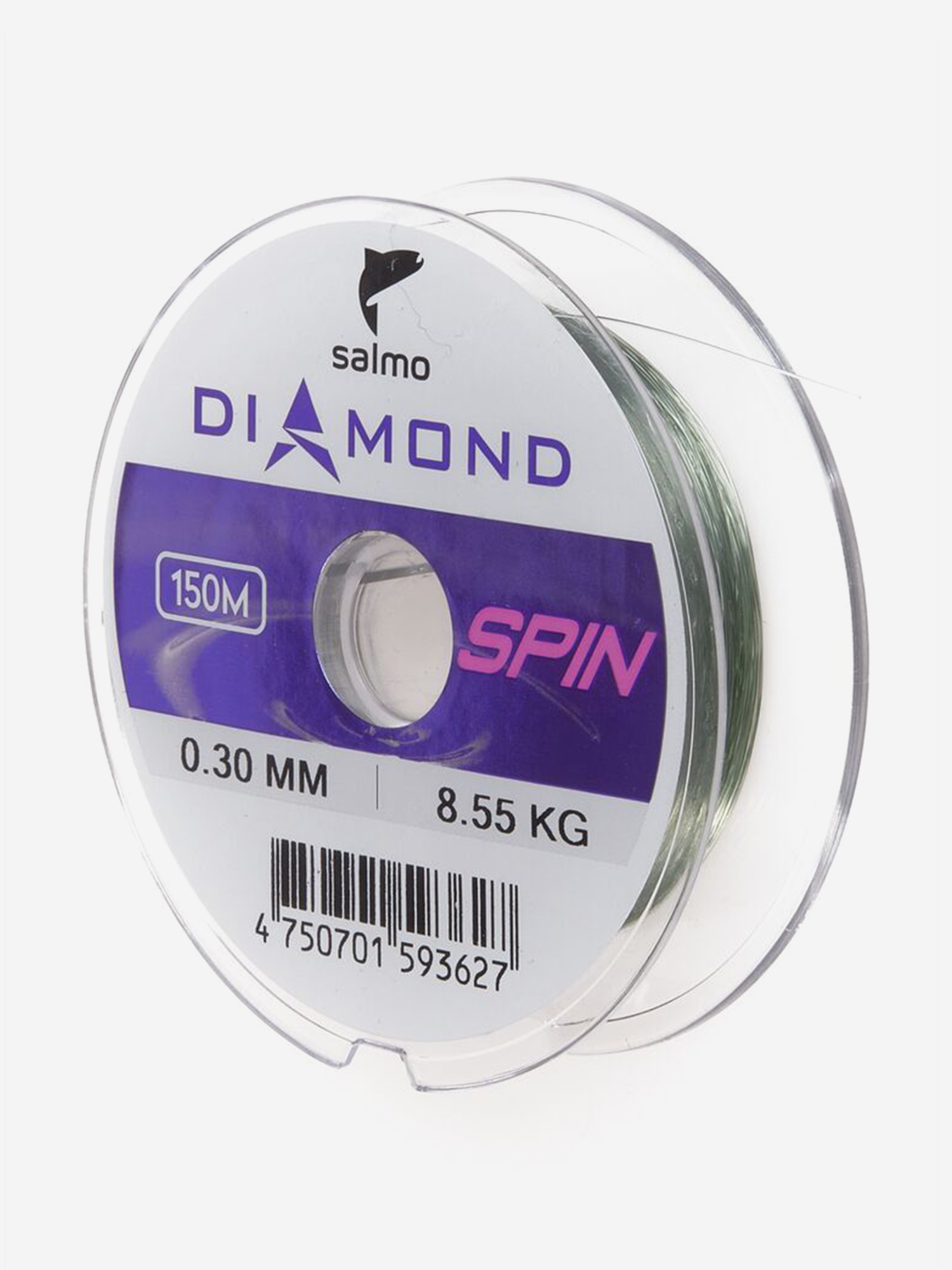 Изображение товара Леска монофильная для рыбалки Salmo Diamond SPIN 150 м диаметр 0,30 мм зеленая