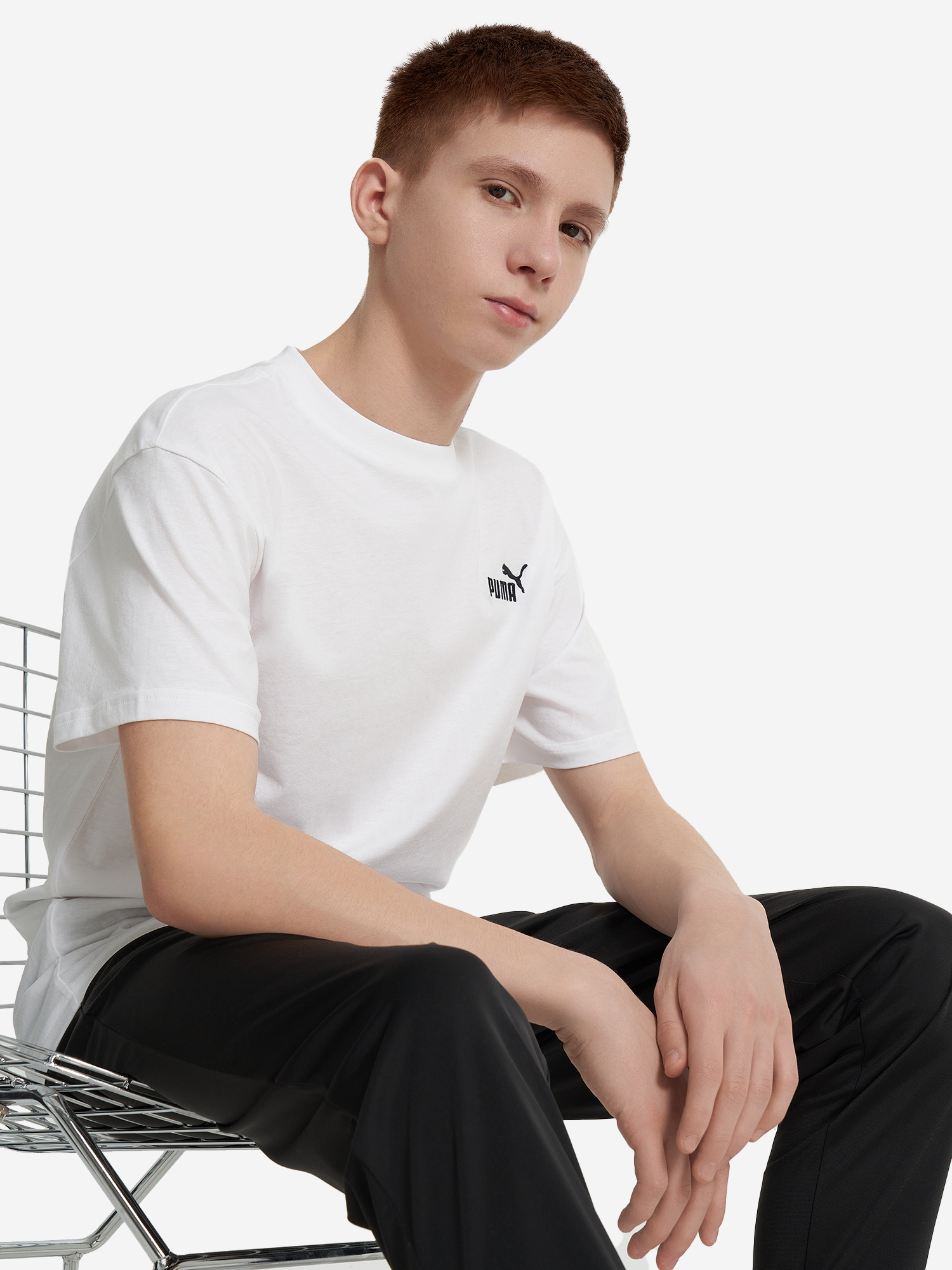 

Футболка для мальчиков PUMA Small No. 1 Logo Relaxed, Белый